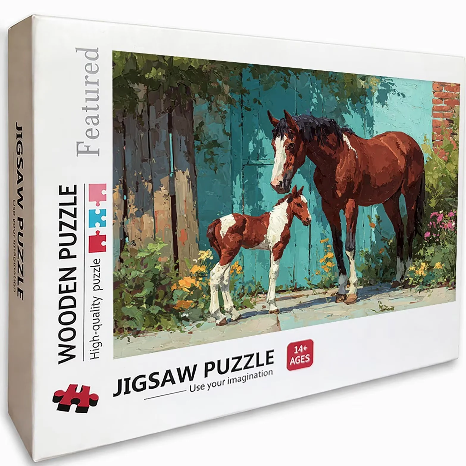 Cheval Puzzle 5000 pièces Adultes, Puzzle Bois 156x105cm, Adultes Jeu éducatif Défi énigme avec Une Boîte d'emballage Exquise, Jeu Relaxant Détente Collection, Cadeau Fille, (Animal) 6-2100
