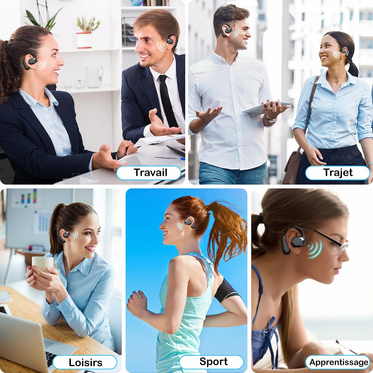 Écouteurs Bluetooth Traducteur Vocal Instantané IA, 140+ Langues, Sans WiFi, Compatible iOS Android