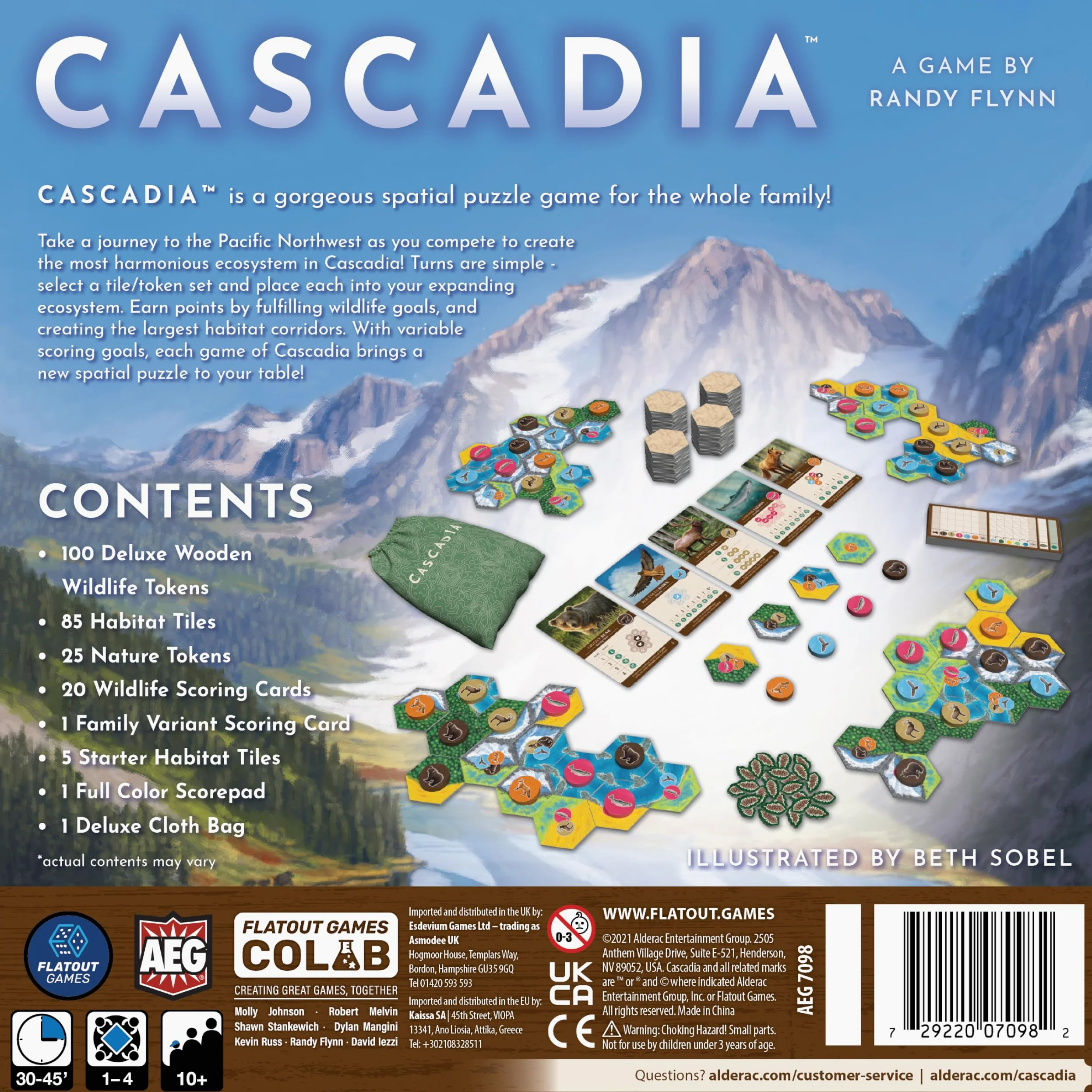 Alderac Entertainment - Cascadia - Board Game - Base Game - for 1-4 Players - from Ages 10+ - English