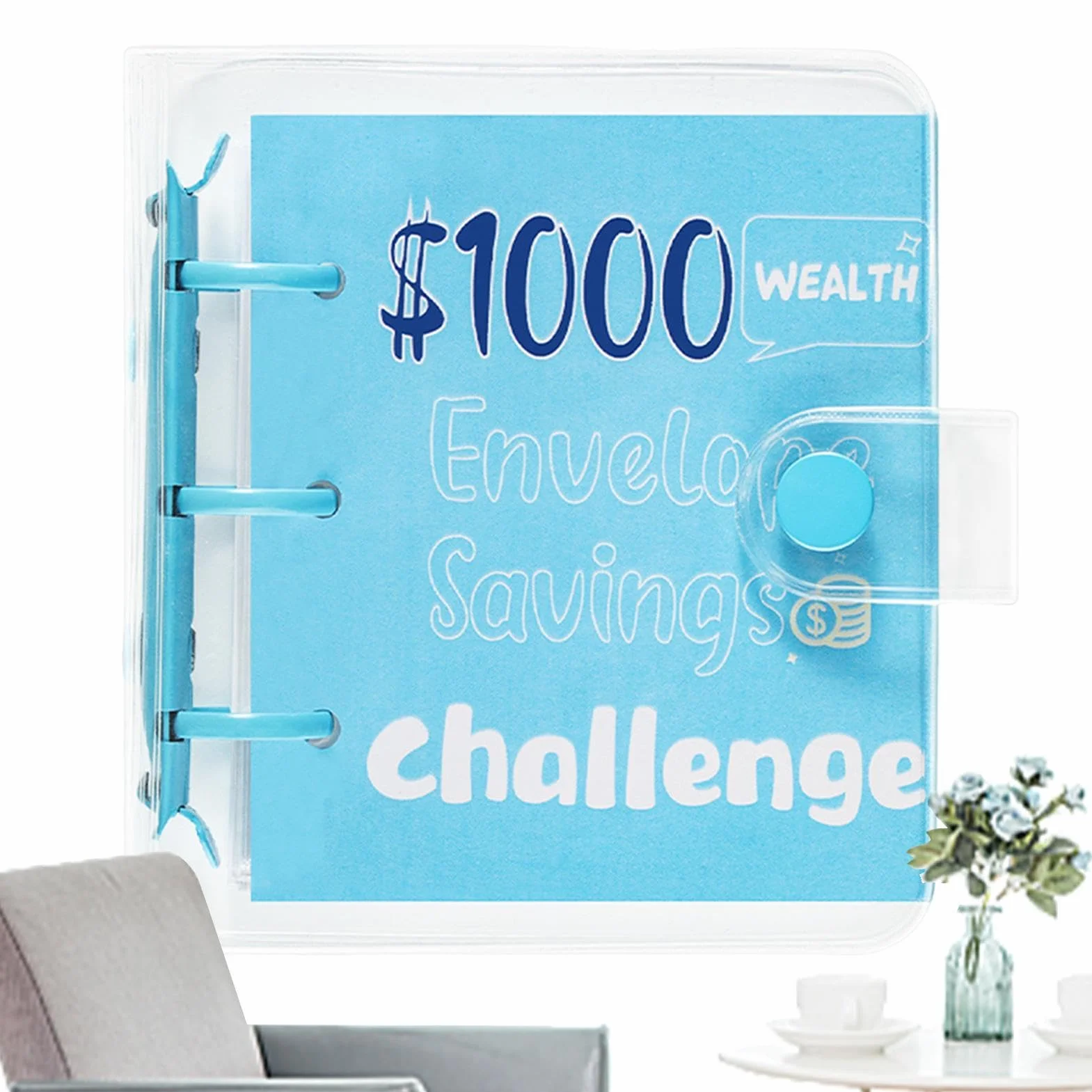 Saving Challenge Book Binder 25 Envelope Portable Family