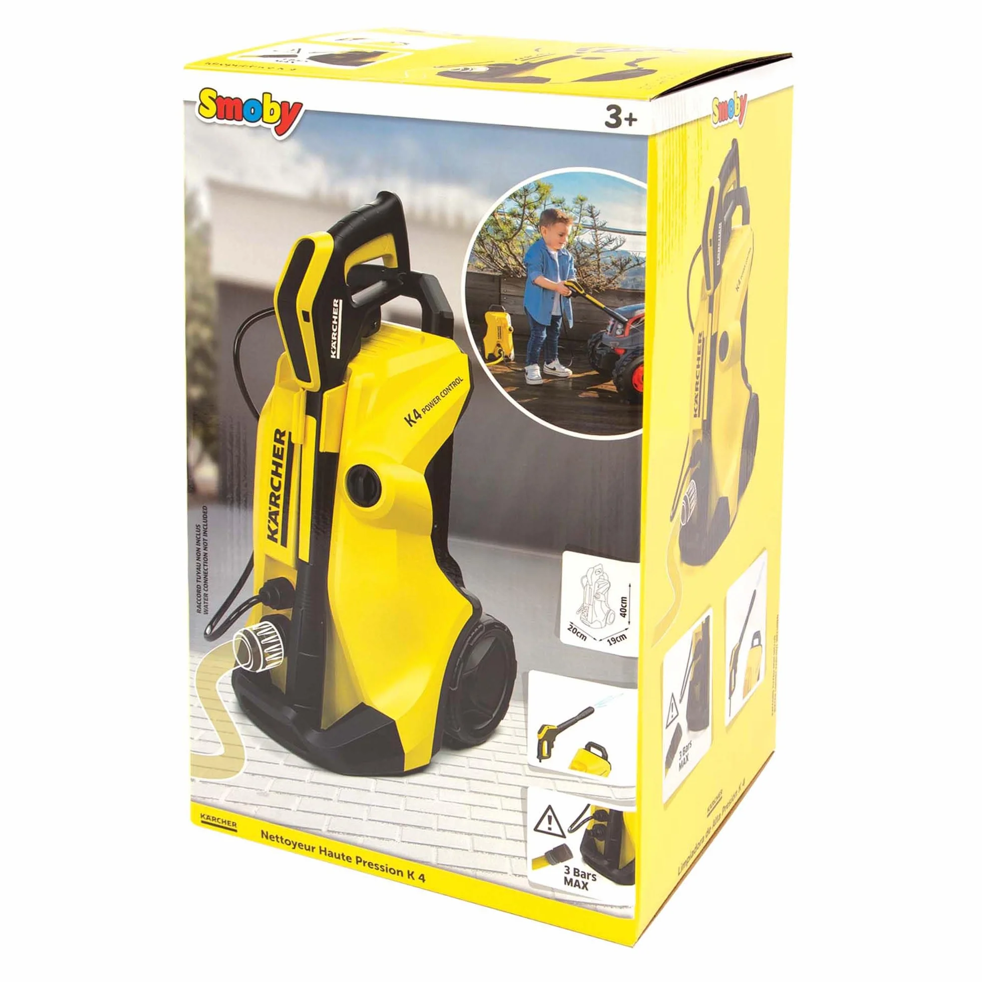 Smoby Kärcher Nettoyeur Haute Pression K4 Réplique Raccordement Tuyau Transportable 3 Ans