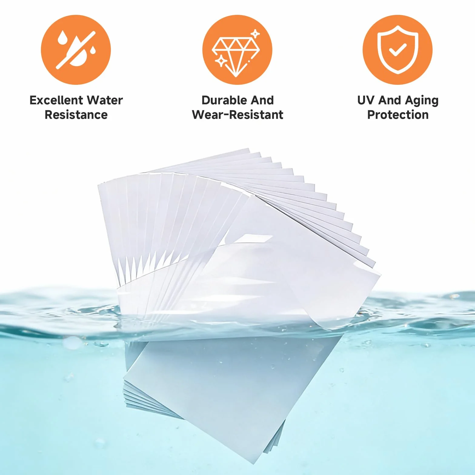 Film Autocollant Vinyle A4 Transparent pour Imprimante Laser Jet d'Encre, Lot de 20 Feuilles