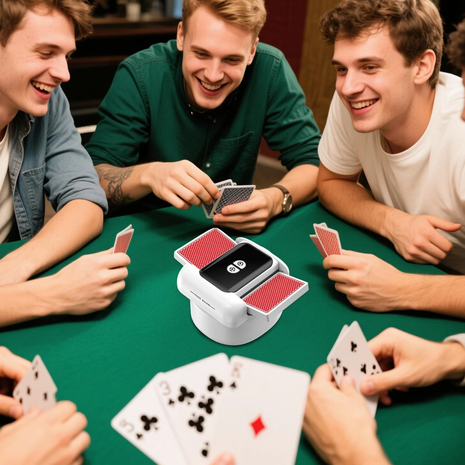 Générique Mélangeur de Cartes Automatique Mélangeur Automatique 2 Jeux | Machine Rechargeable Silencieuse 2 Modes Pour Tables De Poker Et Jeux De Cartes
