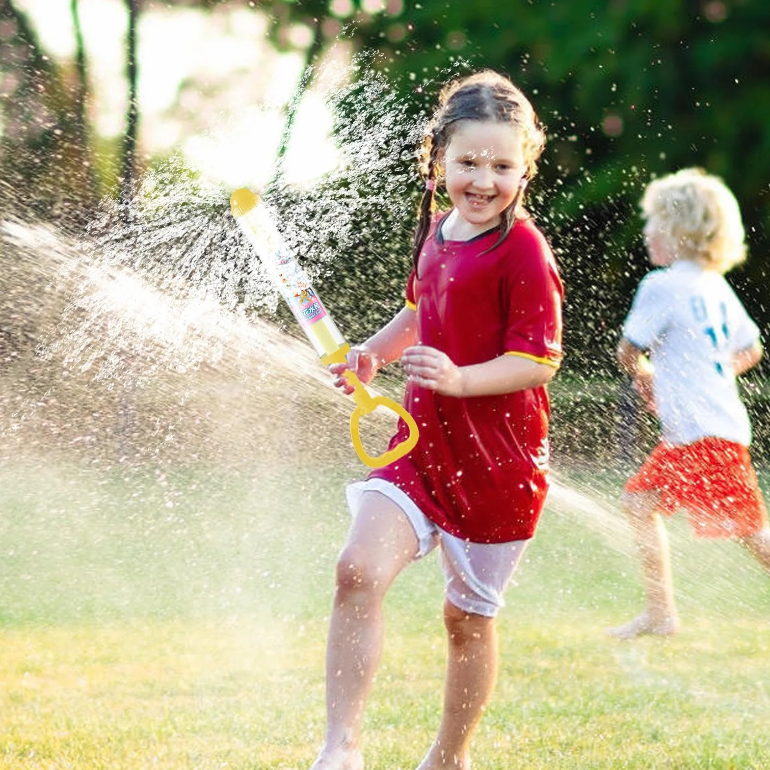 Fontaine d'eau, Jeu de Piscine avec Pistolet à Eau Amovible, Accessoire Sécurisé pour Fêtes Aquatiques