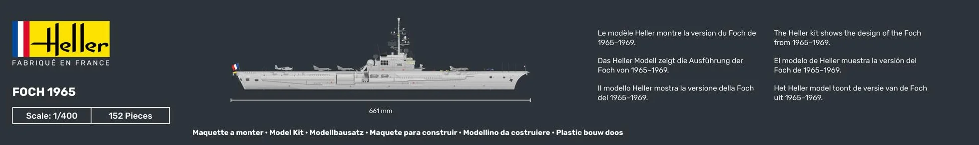 HELLER JOUSTRA Maquette Bateau Foch Starter Kit