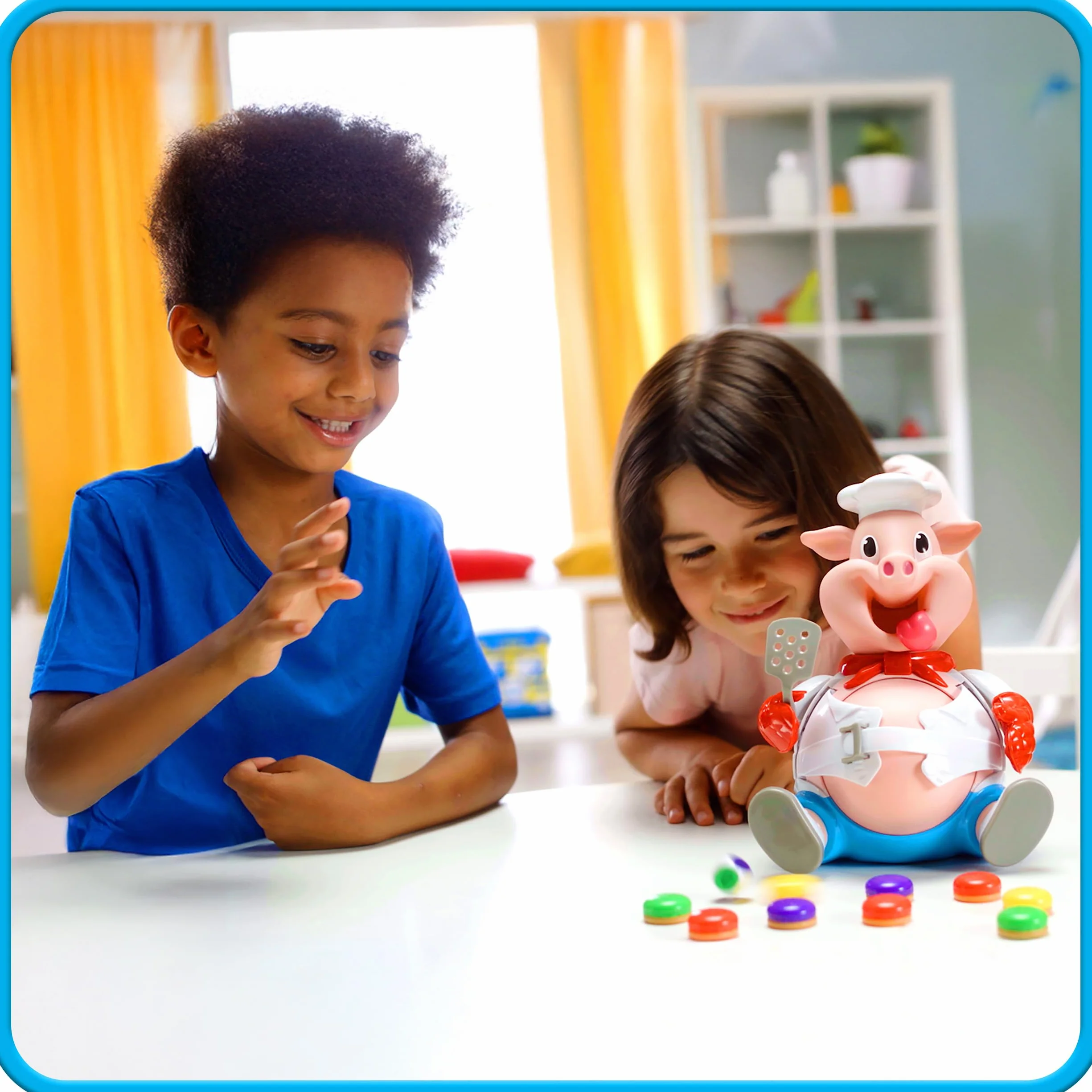 Goliath CUISTO DINGO Jeu de Société Enfants 4 Ans Nourris le Cochon 2-4 Joueurs Français
