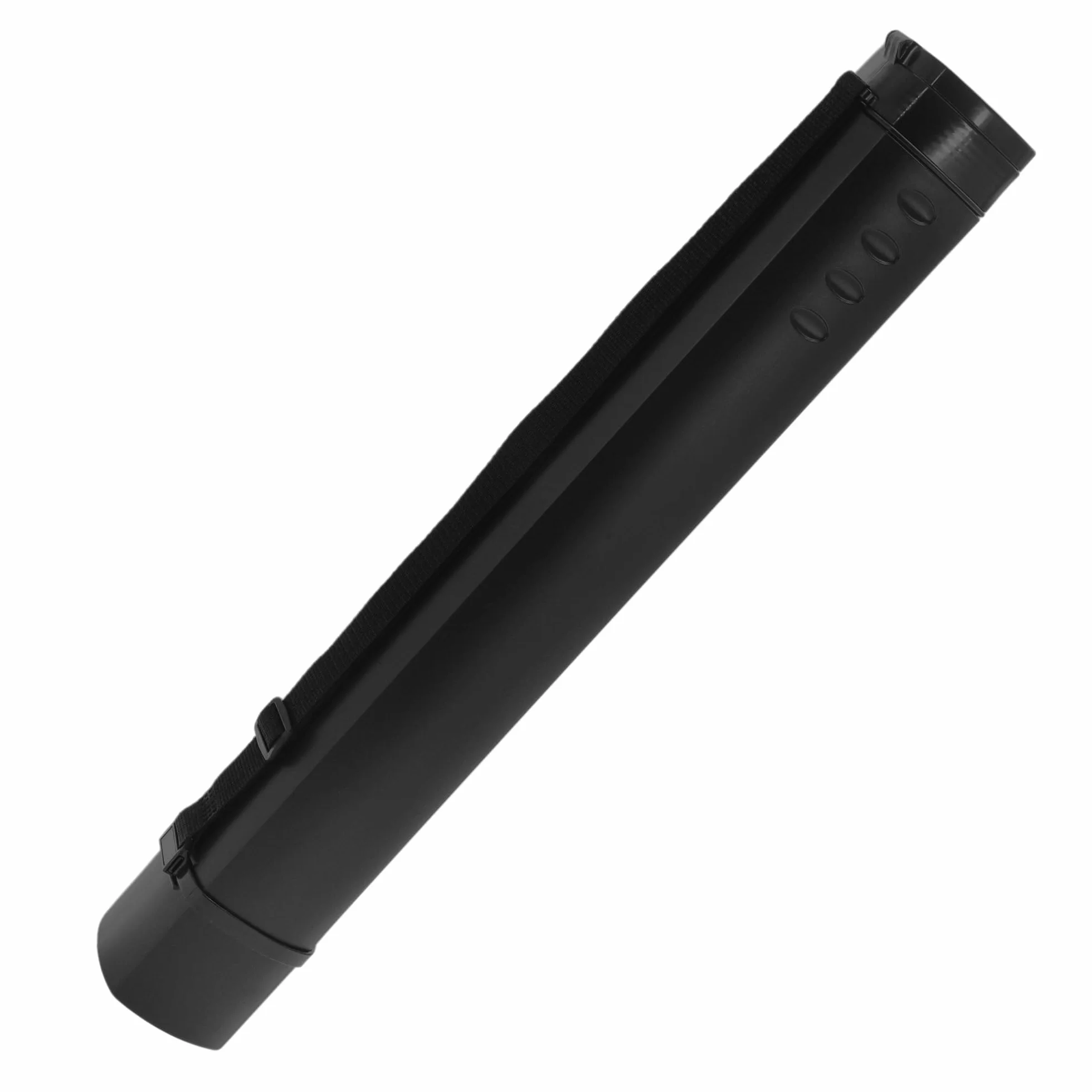 Tube À Affiche Extensible Rouleau à Poster Télescopique 62,5-104,5 cm Imperméable Noir avec Bandoulière