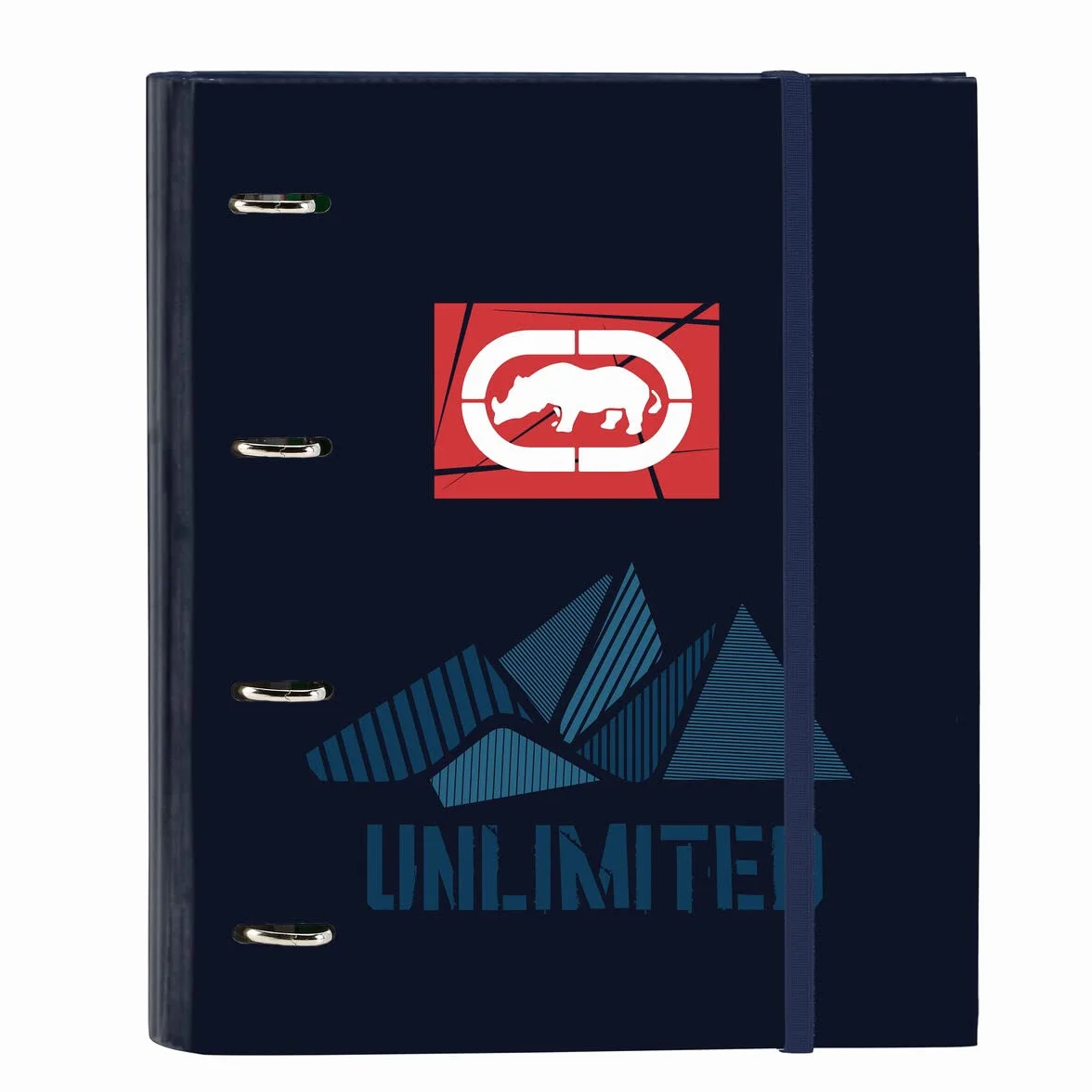 ECKO UNLTD. Classeur 4 anneaux 35 cm A4 100 feuilles bleu marine