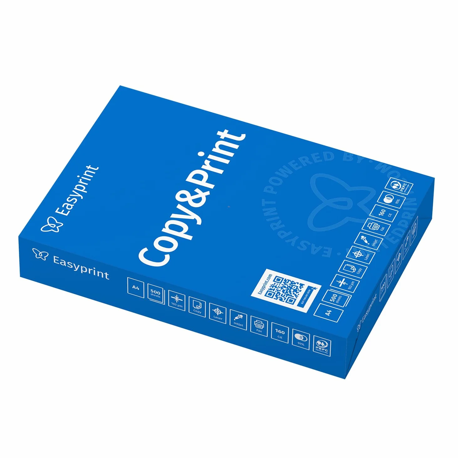Papier d'impression A4 premium blanc éclatant CIE 160, 5000 feuilles