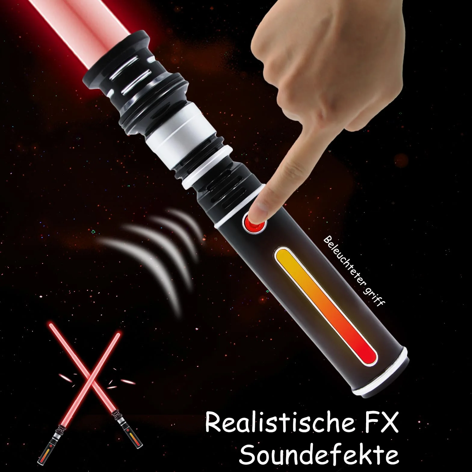 Sabre Laser pour Enfant Extensible avec Son FX Jouet Rouge Star Wars Halloween