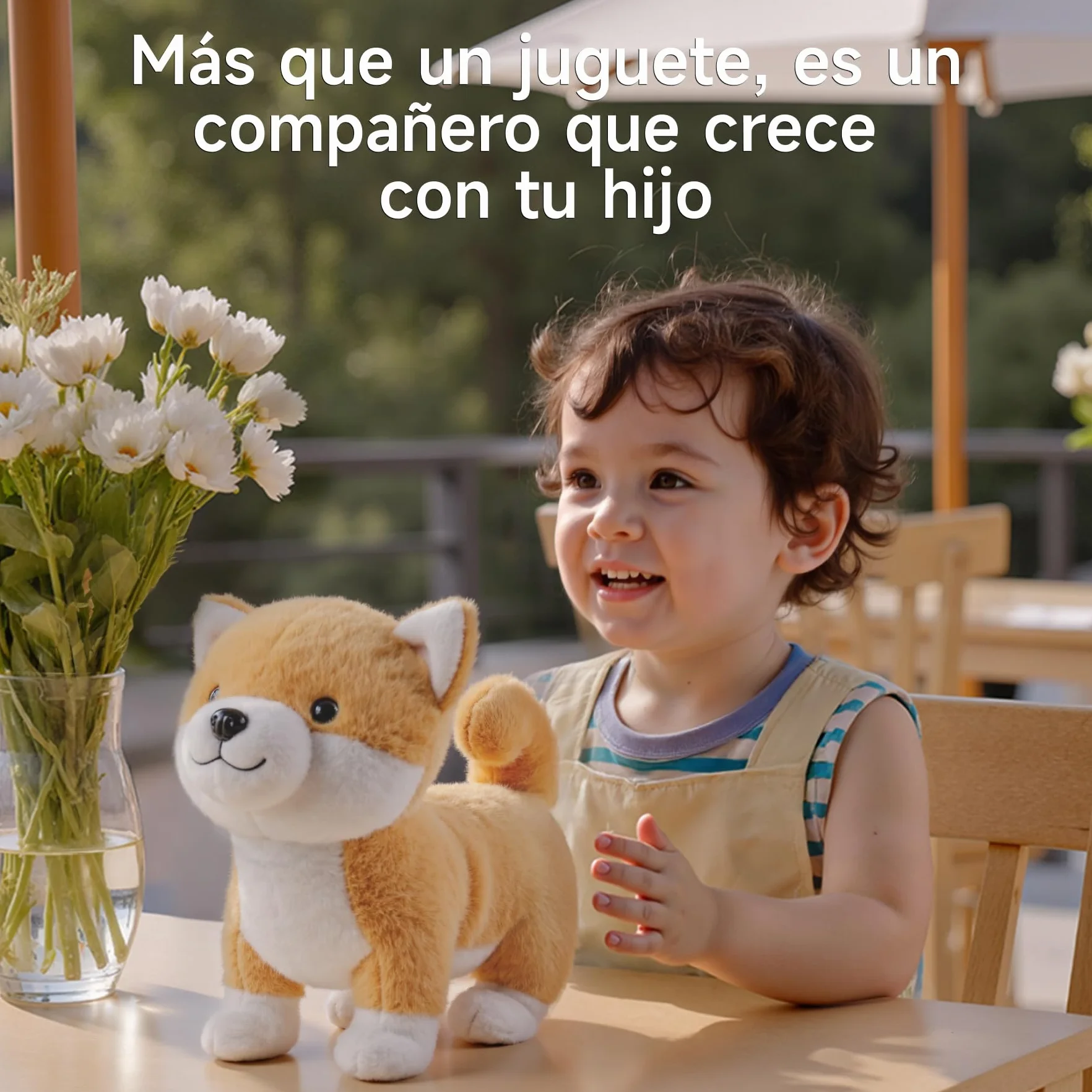 Chien en Peluche Interactif Qui Aboie et Chante, Jouet Électronique Réaliste pour Enfants
