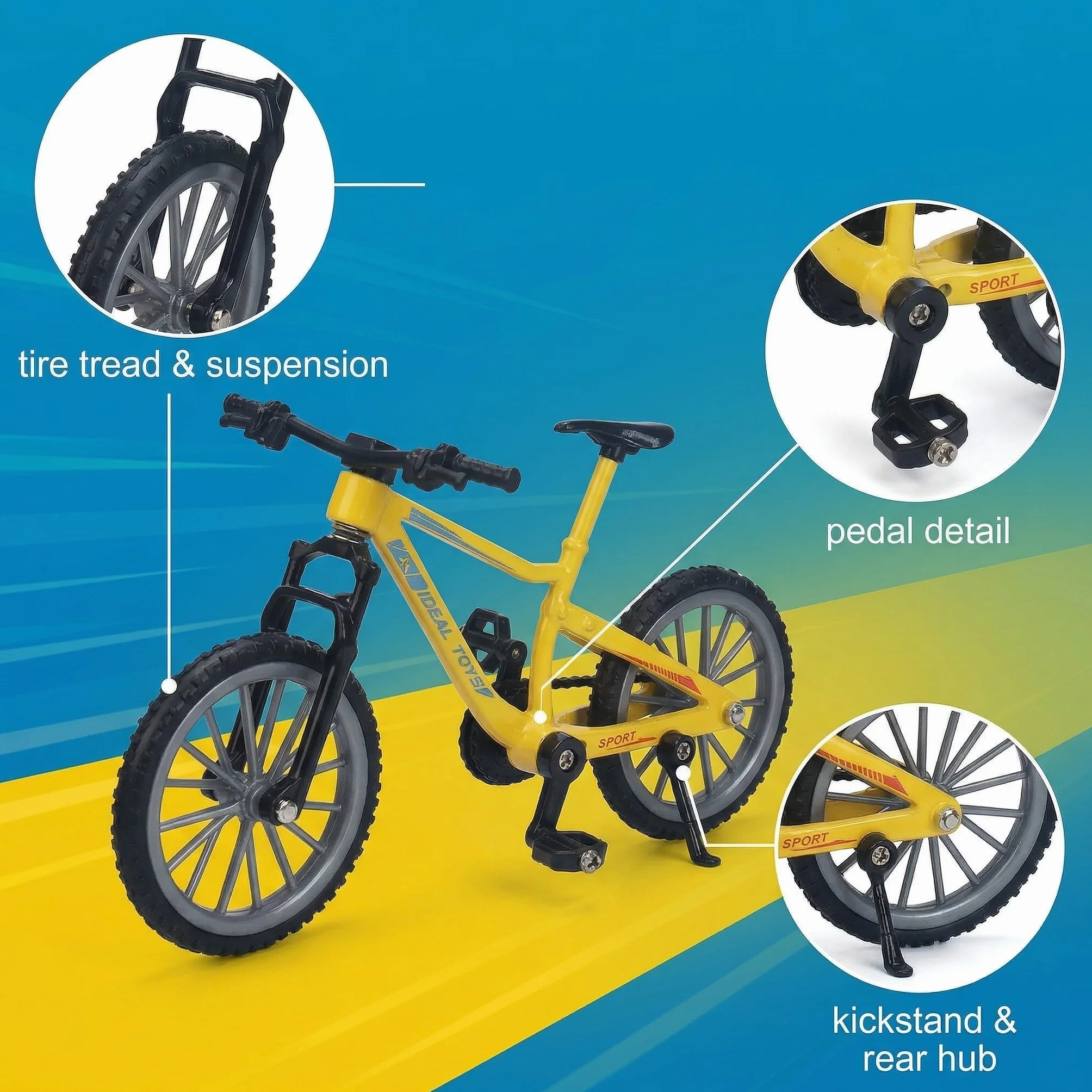 Lot de 2 Mini Velo Doigt Finger VTT BMX Jouet Finger Bike MTB
