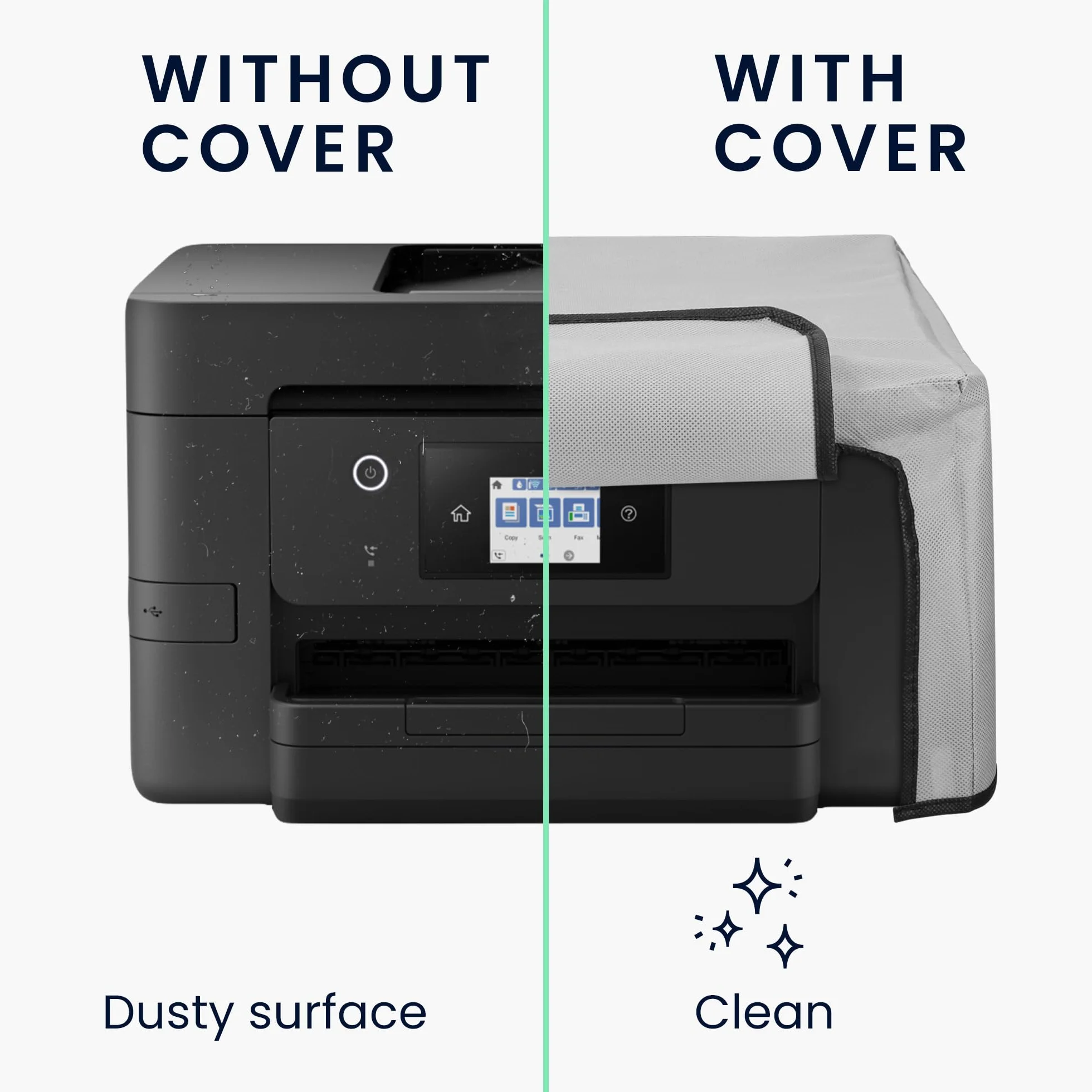 kwmobile Housse compatible Epson Workforce Pro WF-3820 protection imprimante gris clair