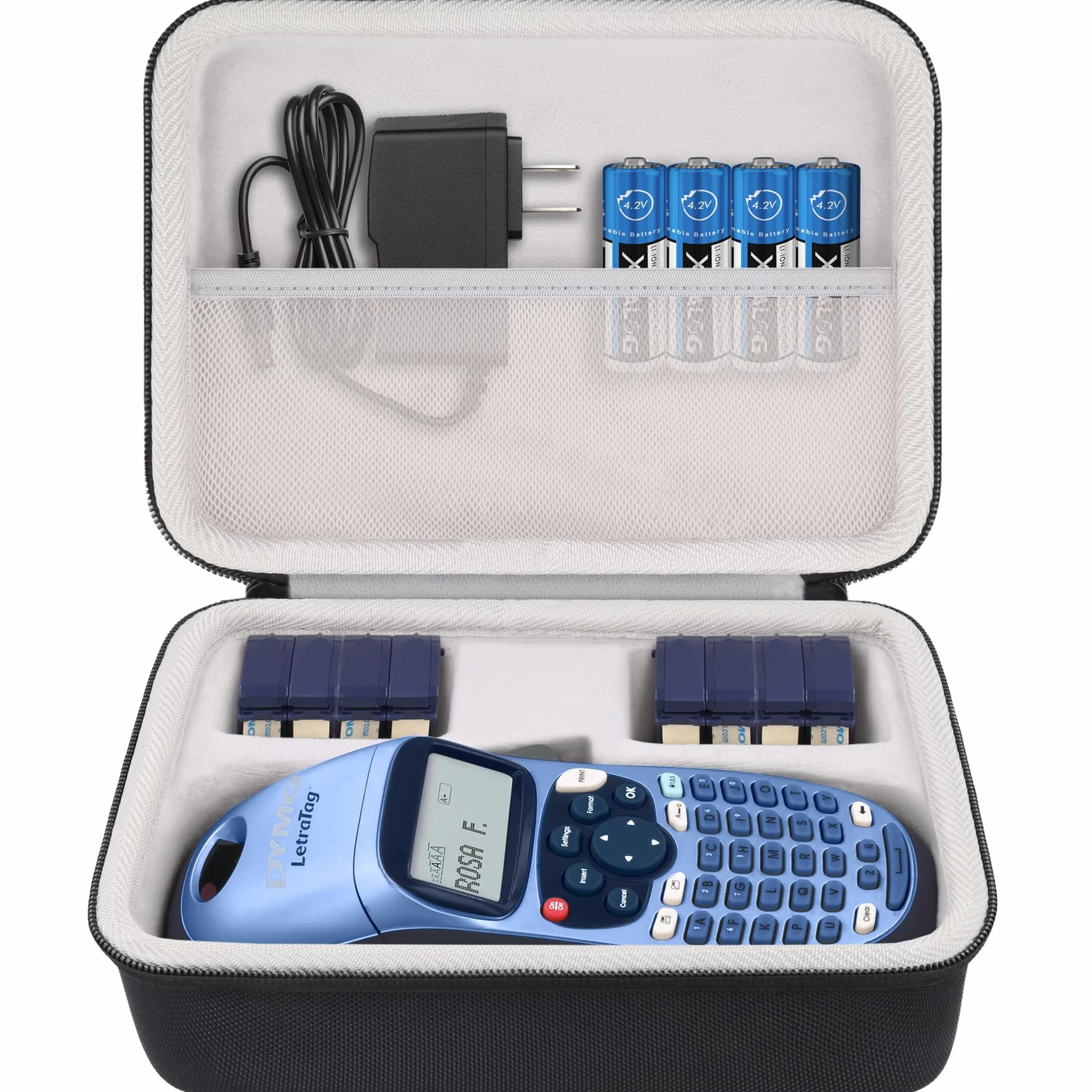 Khanka Étui pour DYMO LetraTag LT-100H/LT-100H Plus/XR Étiqueteuse Portative, Compatible avec Rubans Plastiques DYMO Letratag