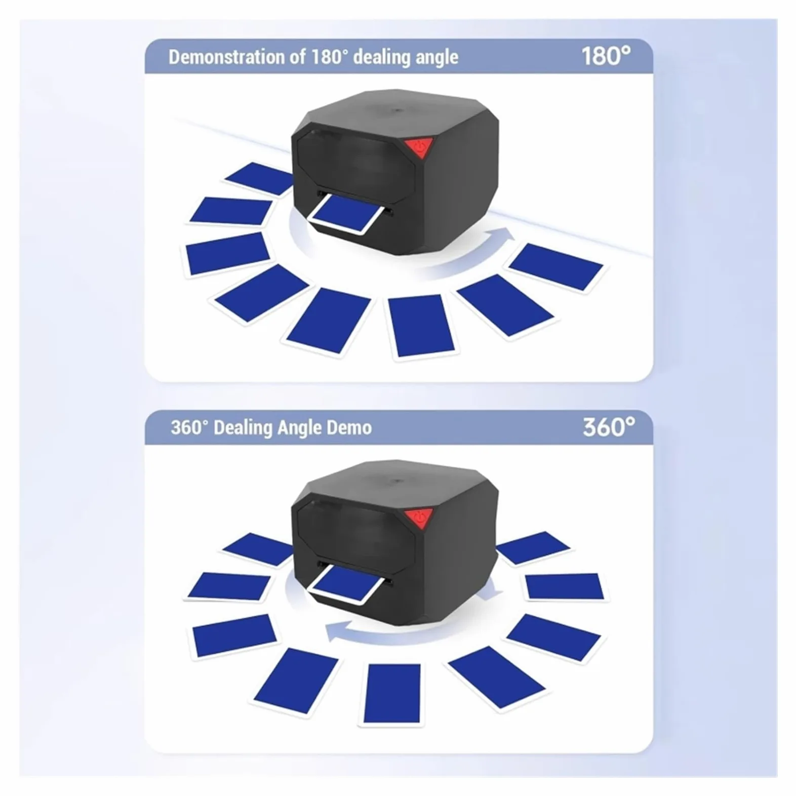 Mélangeur Automatique de Cartes Rechargeable 2500 mAh Compact et Portable(Zwart)