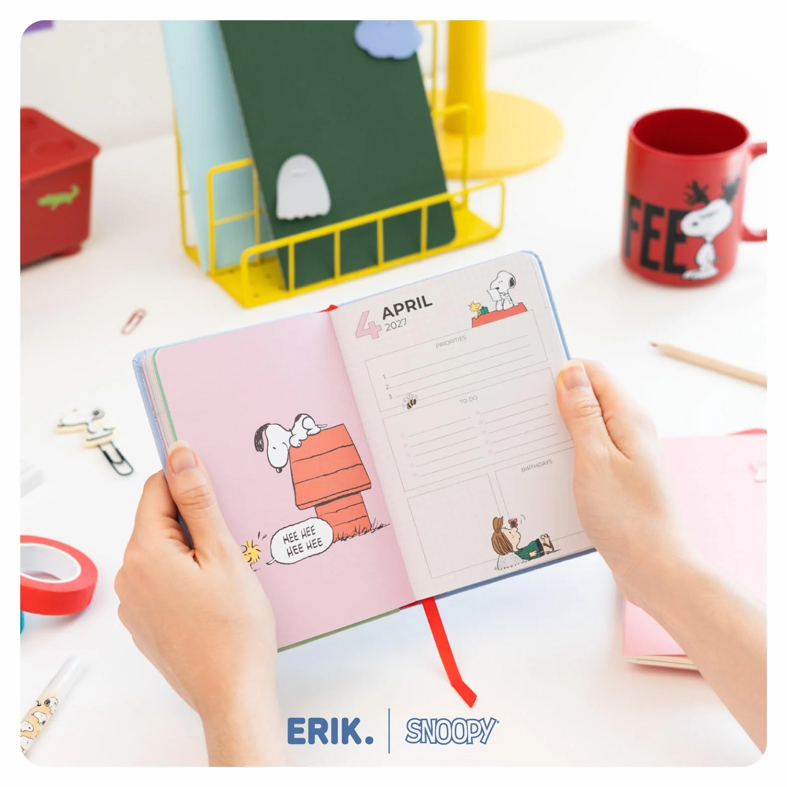 Grupo Erik Petit Agenda 2026 2027 Snoopy Semainier Planner Adulte Original