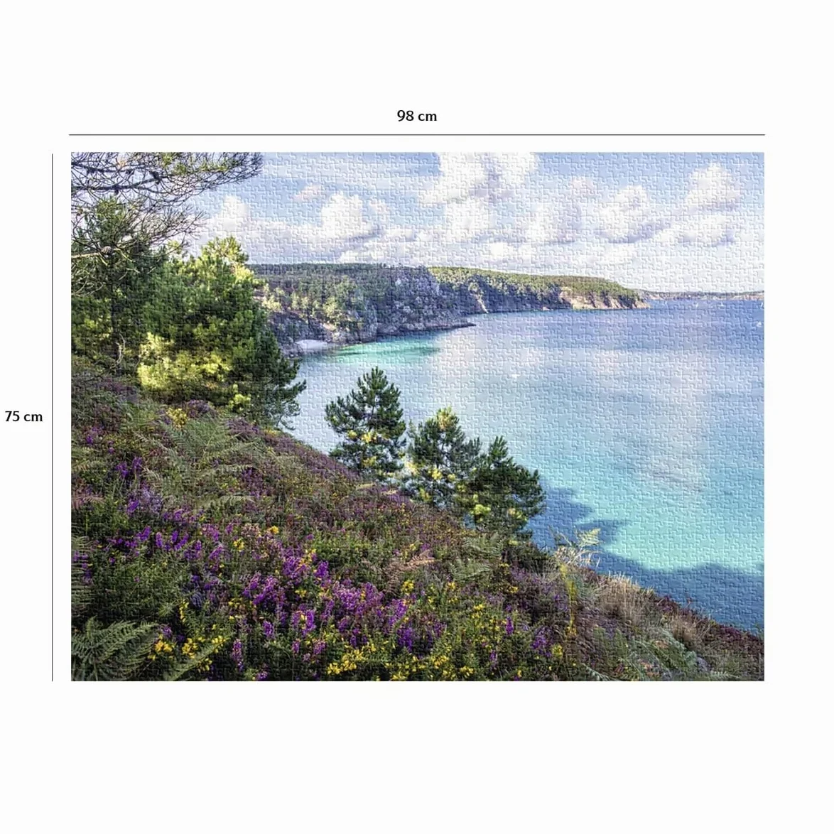 Nathan - Puzzle 2000 pièces - Plage de Crozon - Adultes et Enfants dès 14 Ans - Puzzle de qualité supérieure - Encastrement Parfait - Collection Évasion - 87879