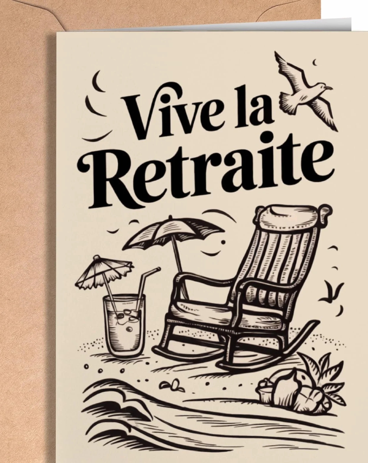 Carte de Retraite Originale pour Femme ou Homme - Carte de Bonne Retraite pour Maman, Papa, Collègue et Ami