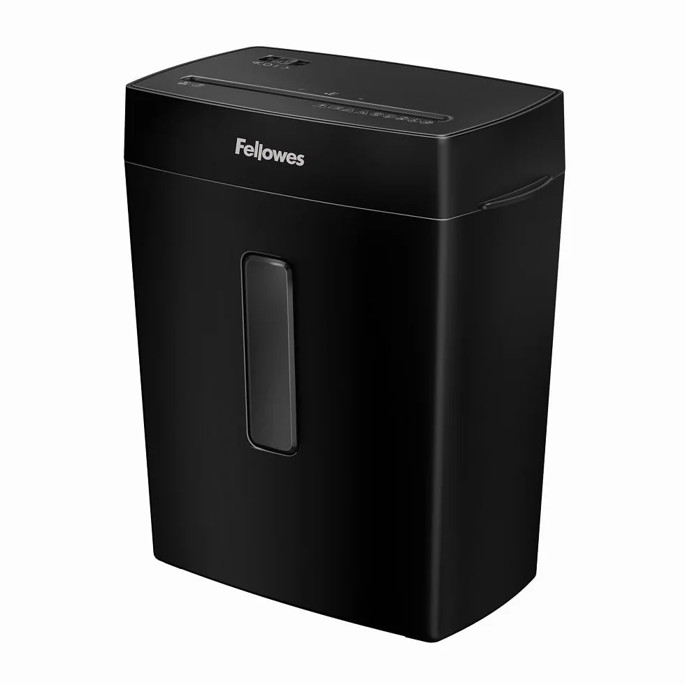 Fellowes Destructeur de documents FS-8C, coupe croisée, 8 feuilles, corbeille 15L, noir