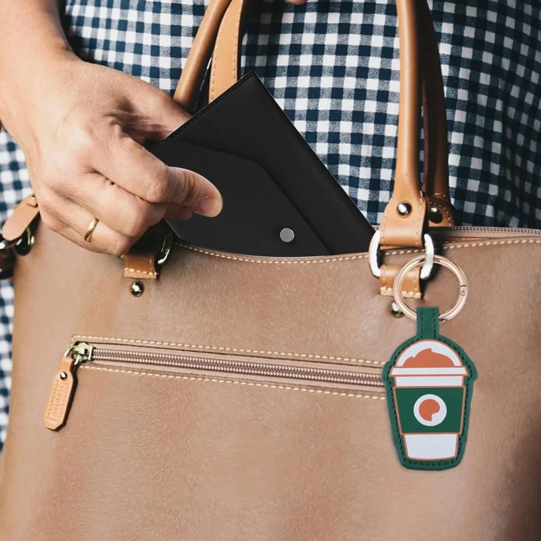 Enveloppe en Cuir pour Argent Réutilisable Portefeuille Rétro Noir