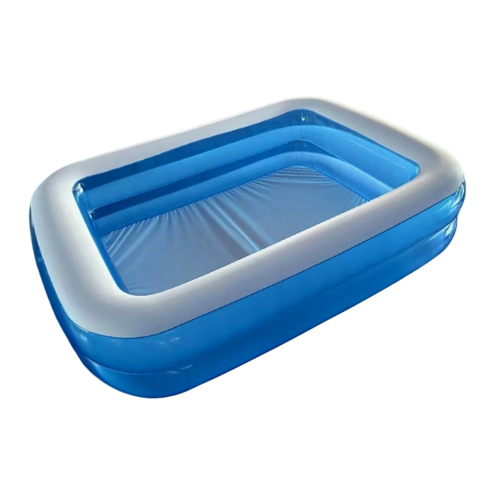 Piscine Gonflable Familiale Rectangulaire, Piscine pour Jardin 200x150x50cm Anti-éclatement, Spacieuse pour Enfants et Adultes, Idéale pour Été et Activités Extérieures