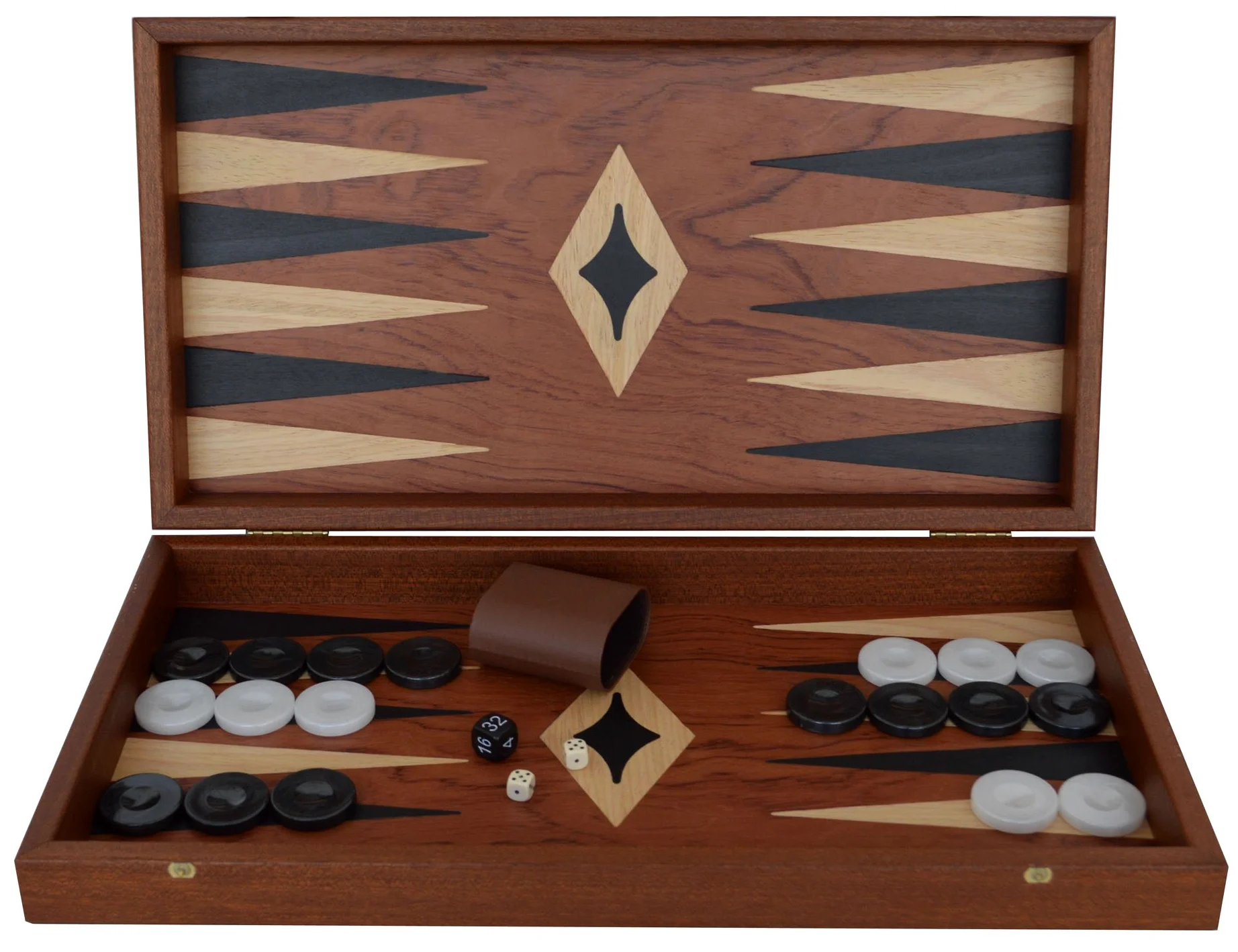Manopoulos - Backgammon traditionnel en palissandre - Fabriqué à la main en Grèce