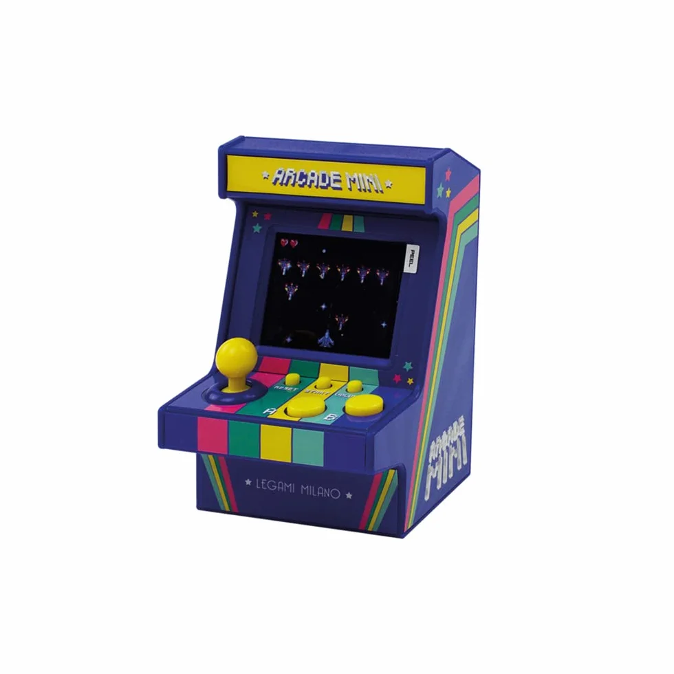 Legami Mini Arcade de Jeux Vidéo 152 Jeux avec Lumières et Sons Volume Réglable 5,7x9,5 cm