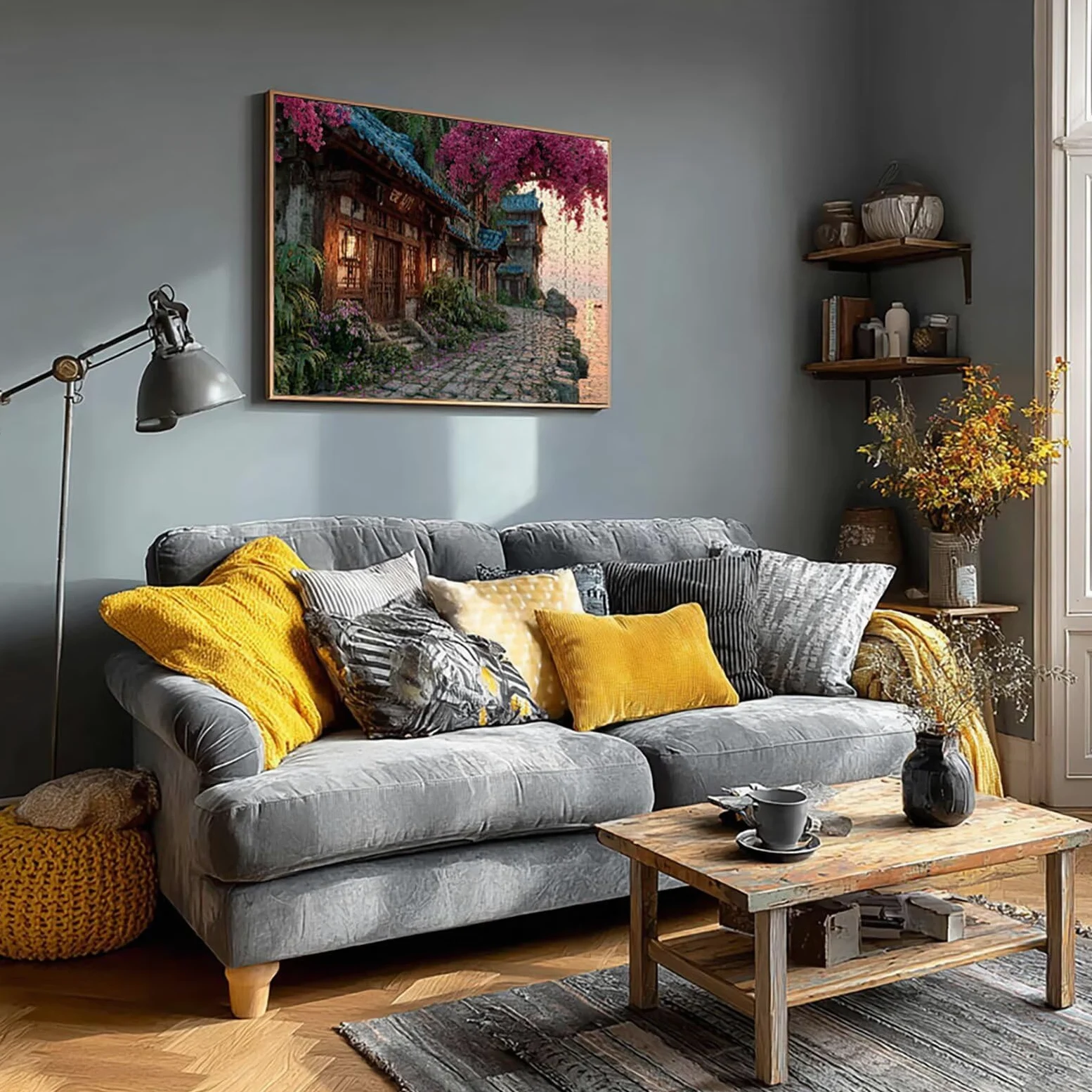 Maison Puzzle 4000 pièces Adultes, Puzzle Bois 141x87cm, Adultes Jeu éducatif Défi énigme avec Une Boîte d'emballage Exquise, Jeu Relaxant Détente Collection, été Decoration Chambre, (CôTier) 2-8318