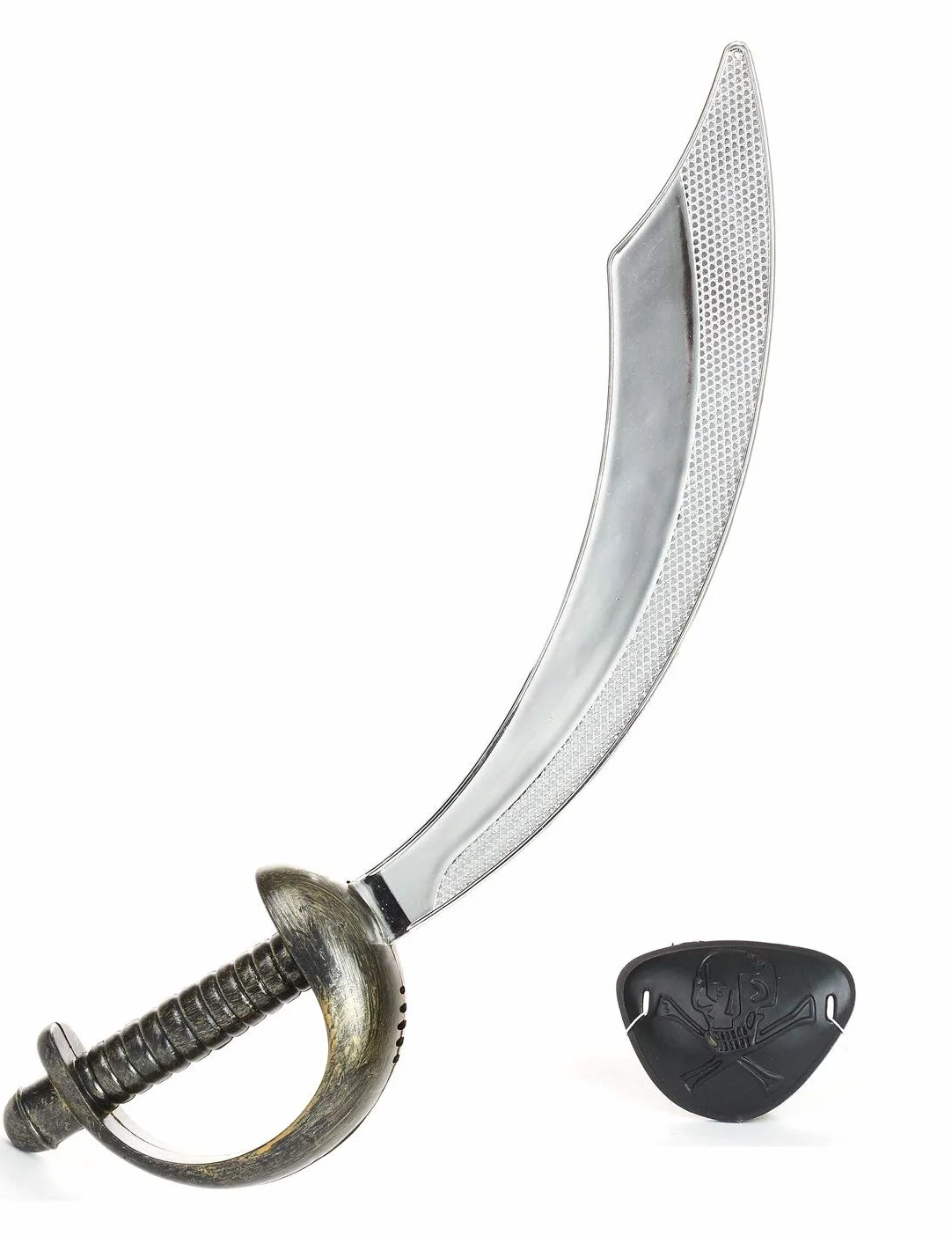 Sabre et cache œil de pirate en plastique Argenté Taille Unique Accessoires déguisement Carnaval