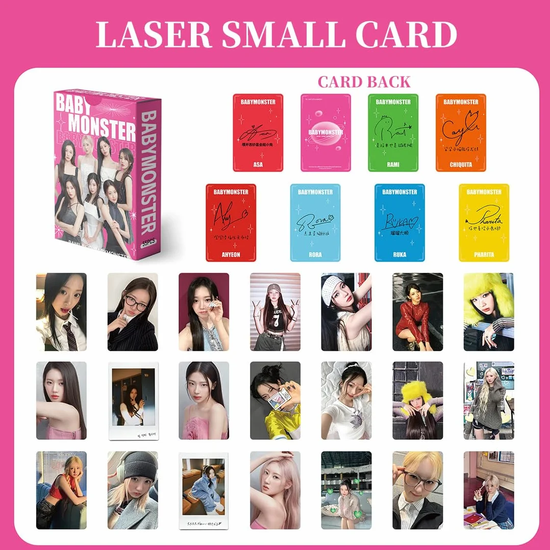 Babymonster Kpop Lomo Card Photocards 55 Pièces Carte D'Album Bm Collection