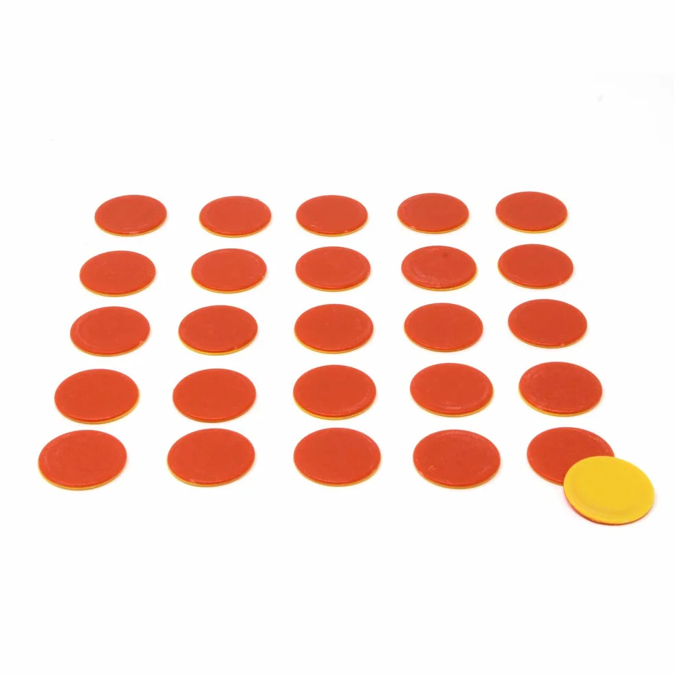 Learning Resources Lot de 100 Jetons Colorés 25 mm Plastique Durable pour Jeux de Société Montessori Maths