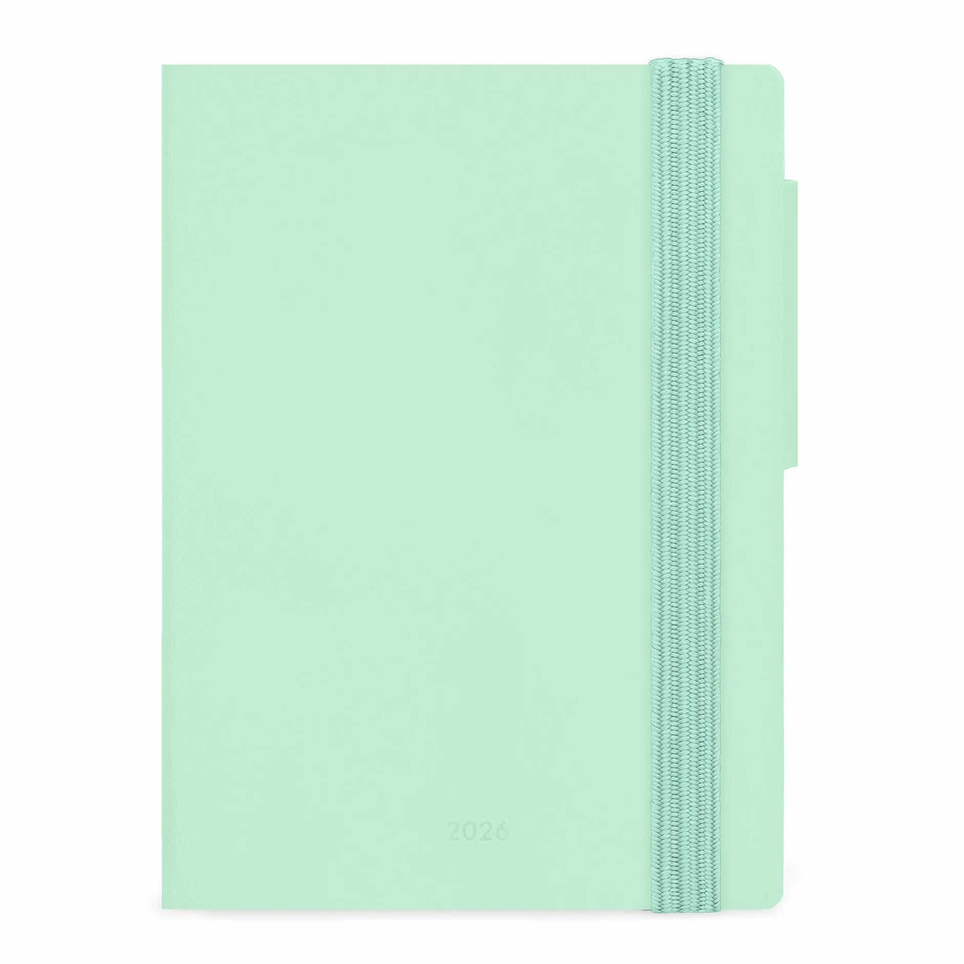 Legami Agenda hebdomadaire Mini 2026 Pastel Mint 12 mois carnet d'adresses fermeture élastique papier FSC 8 x 10 cm