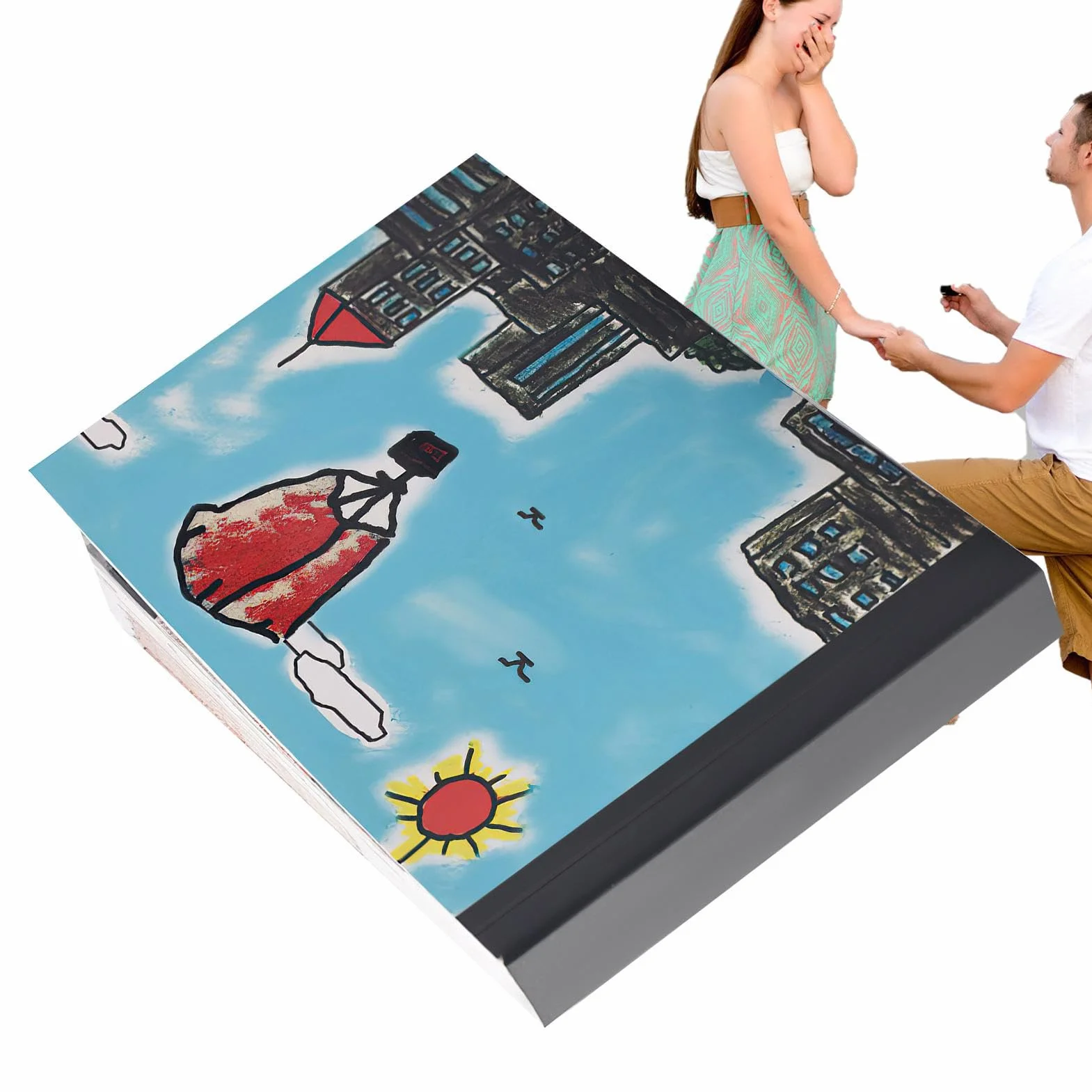 HAMIL Livre Proposition créative Animation flipss Bricolage avec Trou 126 Pages Bague cachée Cadeau fiançailles