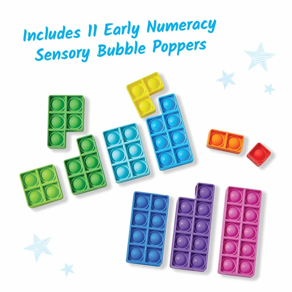 Learning Resources Popper Sensoriel à Bulles pour la Numératie Précoce, Jouet Multisensoriel de Compter, Addition et Soustraction, Cadeau 3-5 Ans