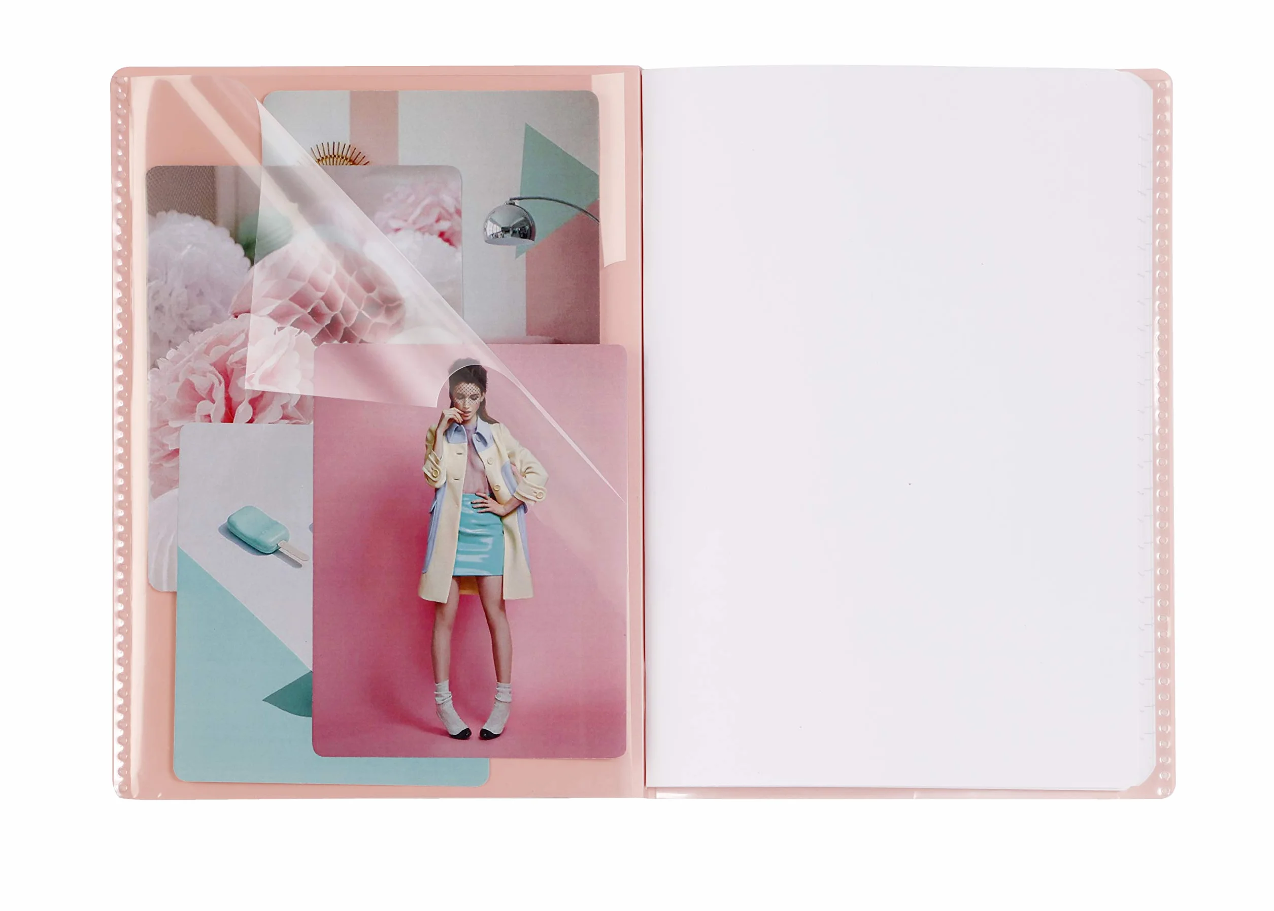 Clairefontaine Koverbook Blush Rose poudré - 24x32 cm - 96 Pages Grands Carreaux - Papier Blanc 90 g