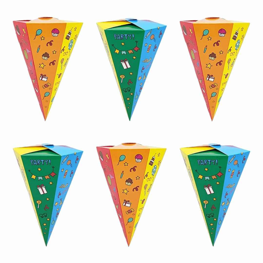 WeddHuis Cônes de Rentrée Scolaire DIY 30cm 6 Couleurs Pochettes Surprise