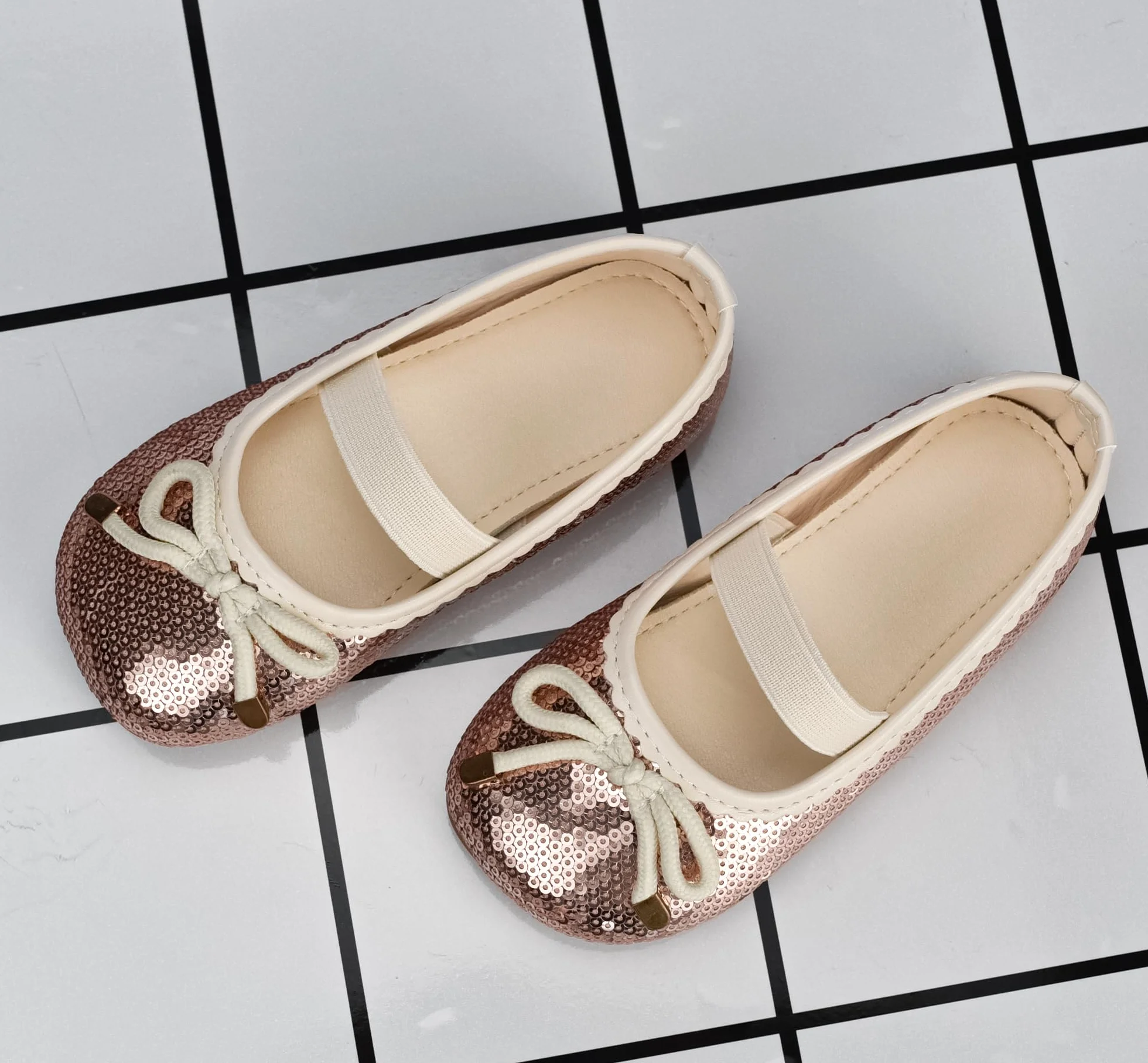 Chaussures Mary Jane Paillettes Princesse Filles Ballerines Scintillantes Anniversaire