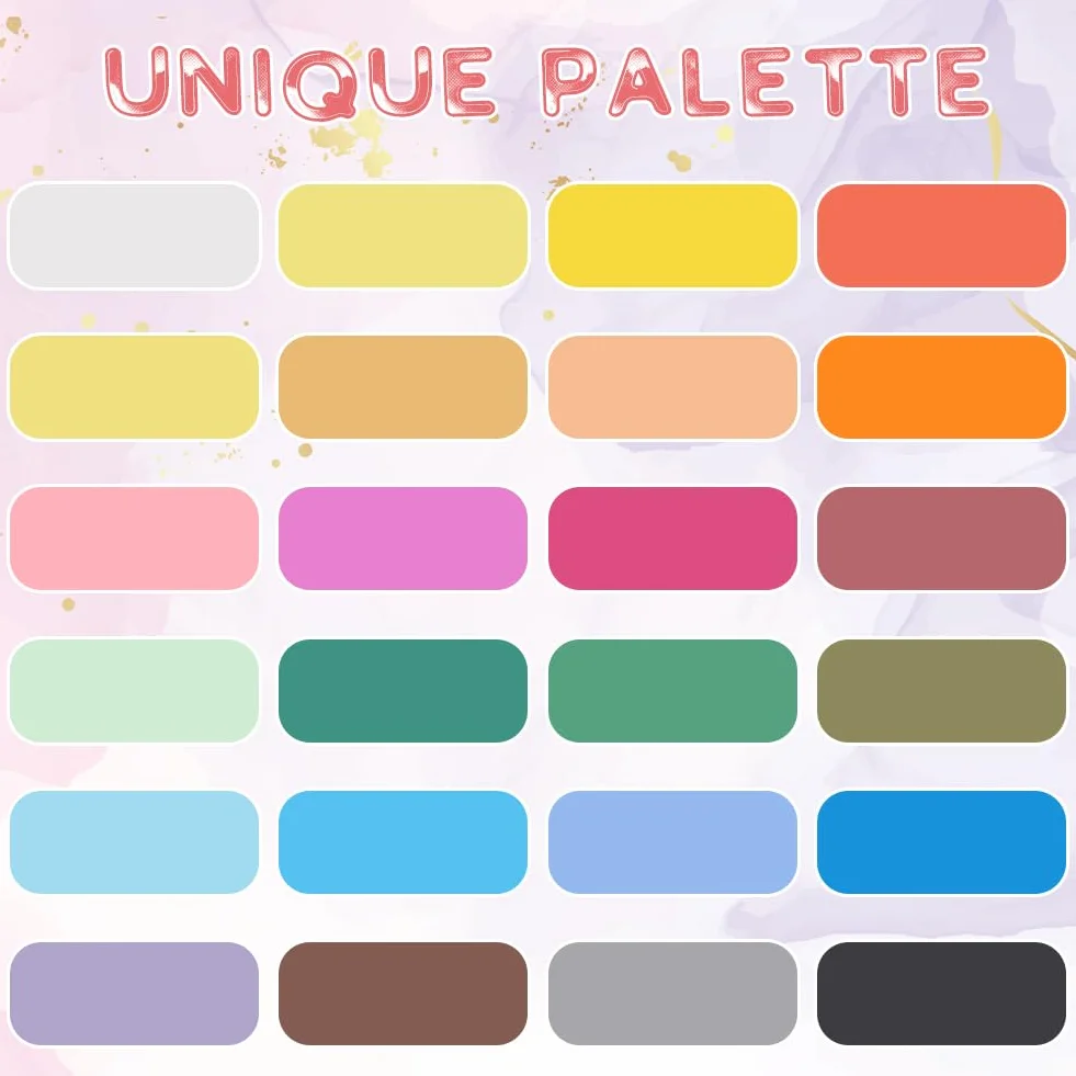 Kit de Peinture Aquarelle 24 Couleurs avec Brosses et Éponges, Palette de Poche pour Artistes