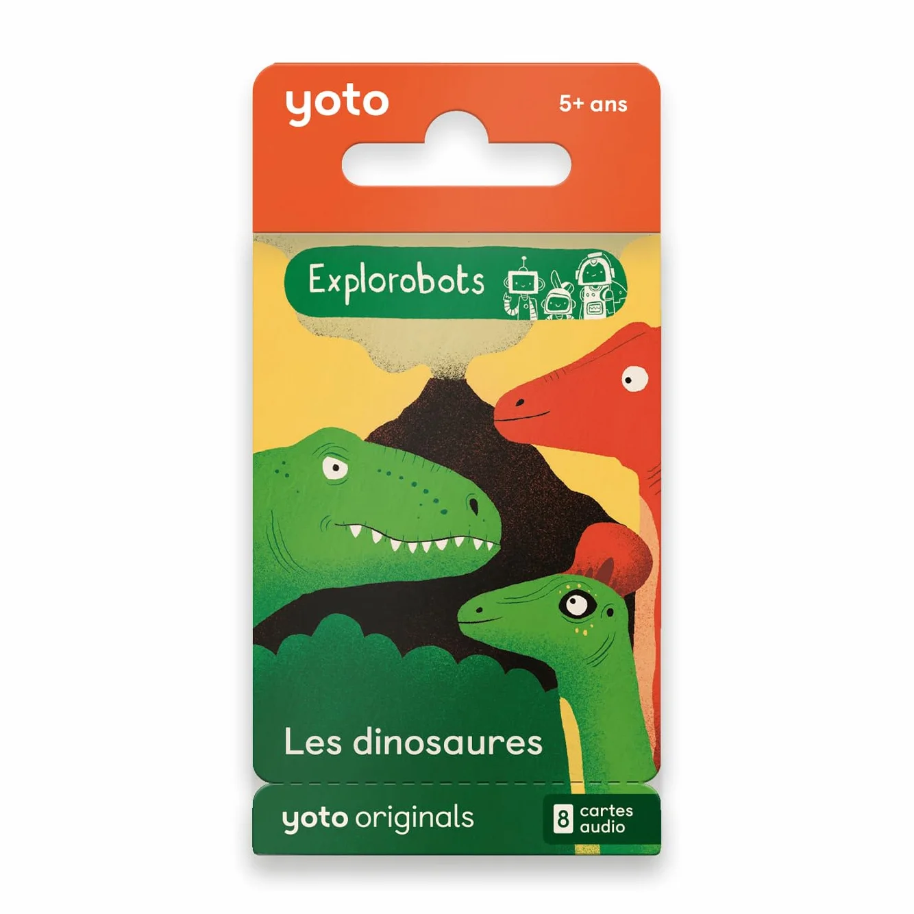 Yoto Pack Les Explorobots - Les Dinosaures, 8 Livres Audio pour Enfant en français pour Yoto Player et Mini, 5-14 Ans