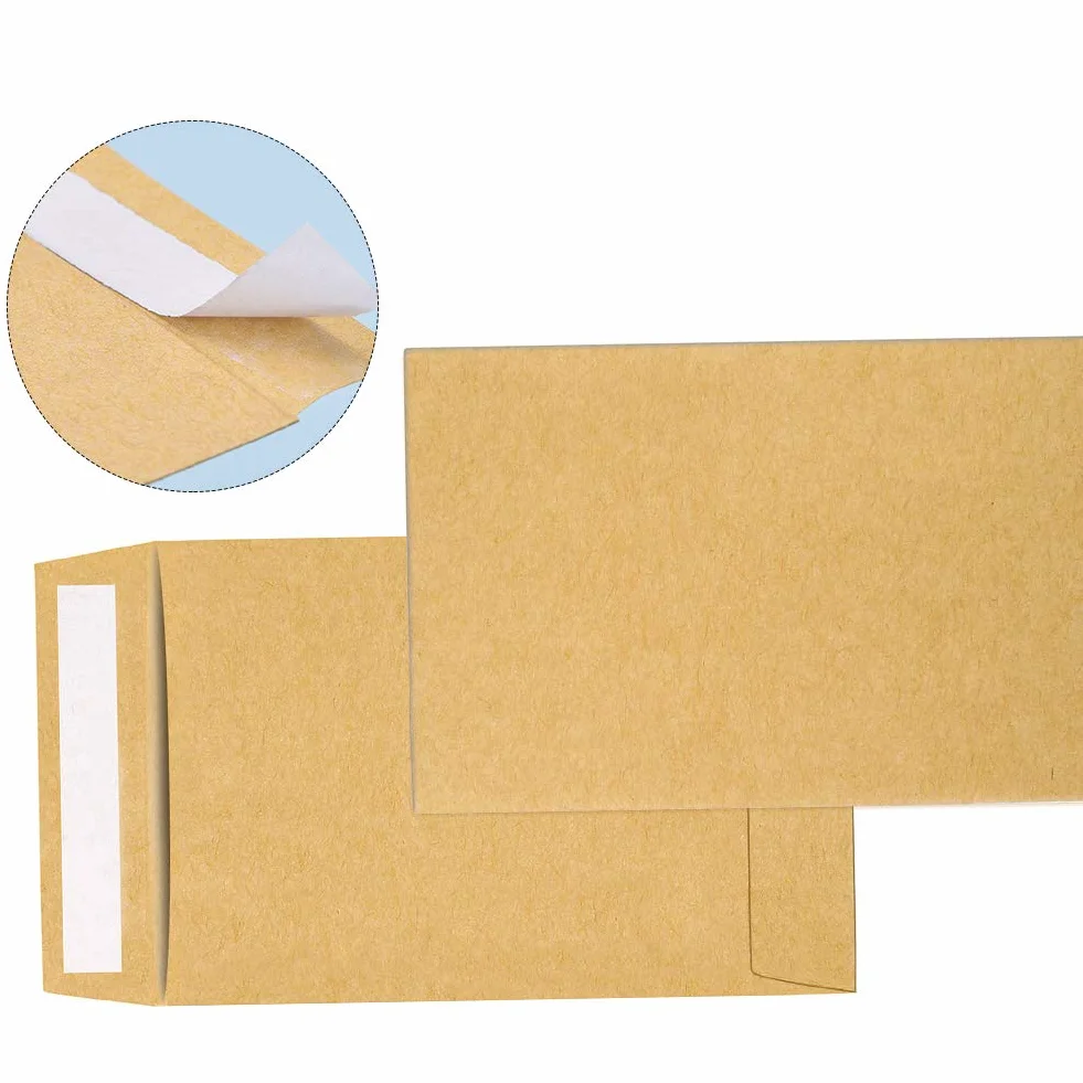 150 mini enveloppes papier kraft autocollantes pour pièces de monnaie, bijoux, timbres