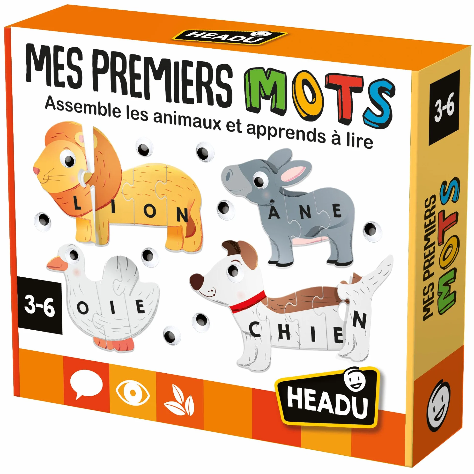 HEADU Mes Premiers Mots Jeu Éducatif 3 4 5 6 Ans Assemble Les Animaux Apprends À Lire
