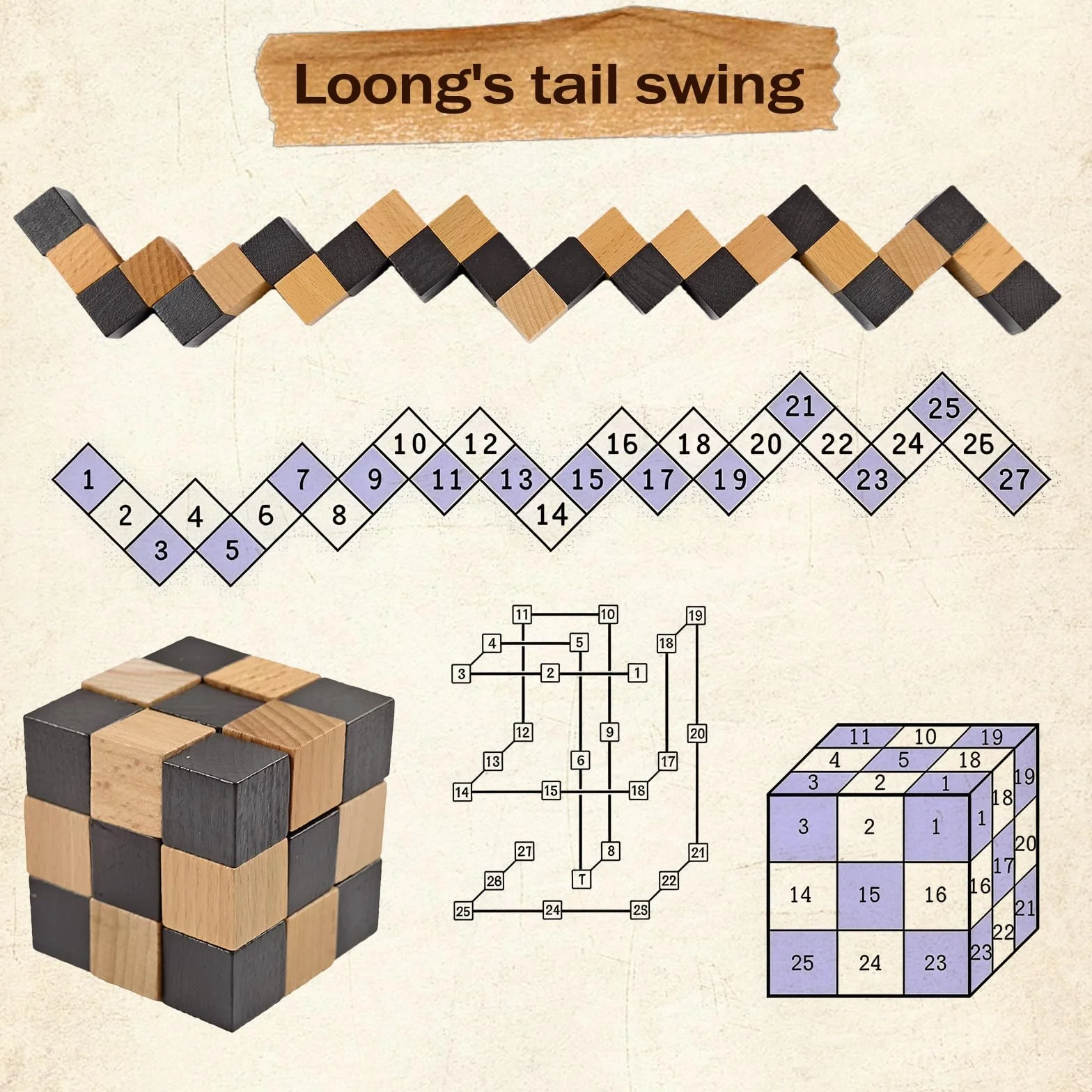 Casse-tête en bois 3D - Jeu de puzzle géométrique logique - Blocs éducatifs pour enfants et adultes