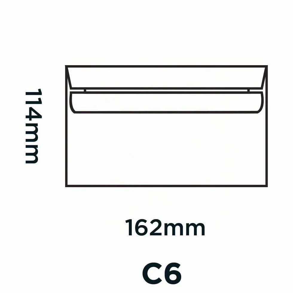 Blake C6 114 x 162 mm Enveloppes Autocollante Blanc Boîte de 50