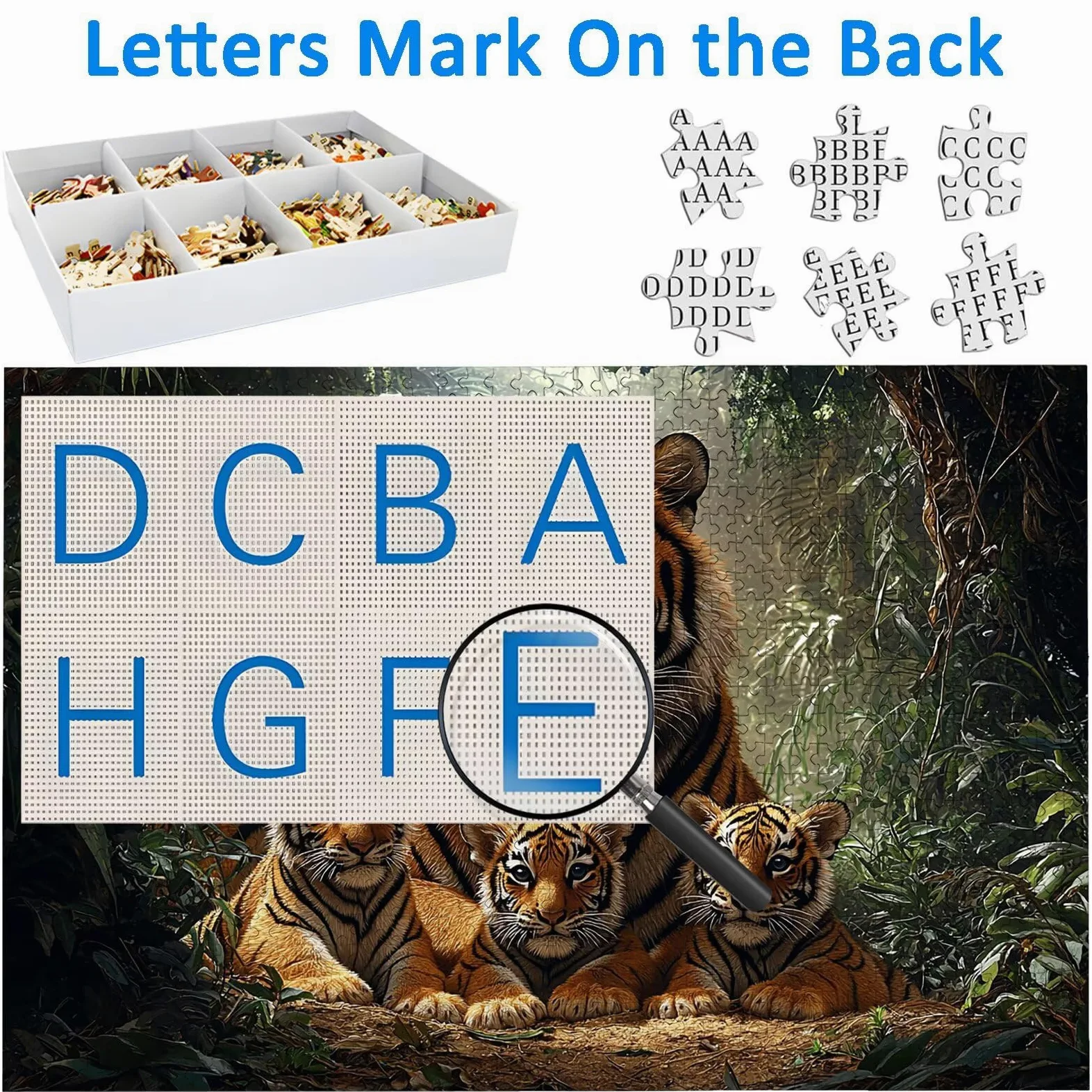 Puzzle Tigre 1500 Pièces Adultes, Puzzle 1500 Pièces pour Adultes et Enfants à Partir de 14 Ans, Animal Puzzles Bois de Qualité Supérieure avec Une Boîte d'Emballage Exquise, Cadeau Femme/Homme, -1511