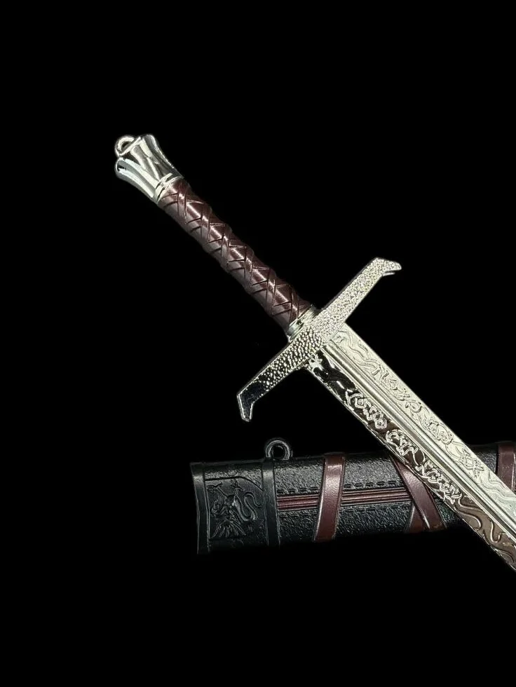 Ouvre Lettre Excalibur 22 cm avec Support Gaine Boîte Cadeau - Coupe Papier Collection King Arthur