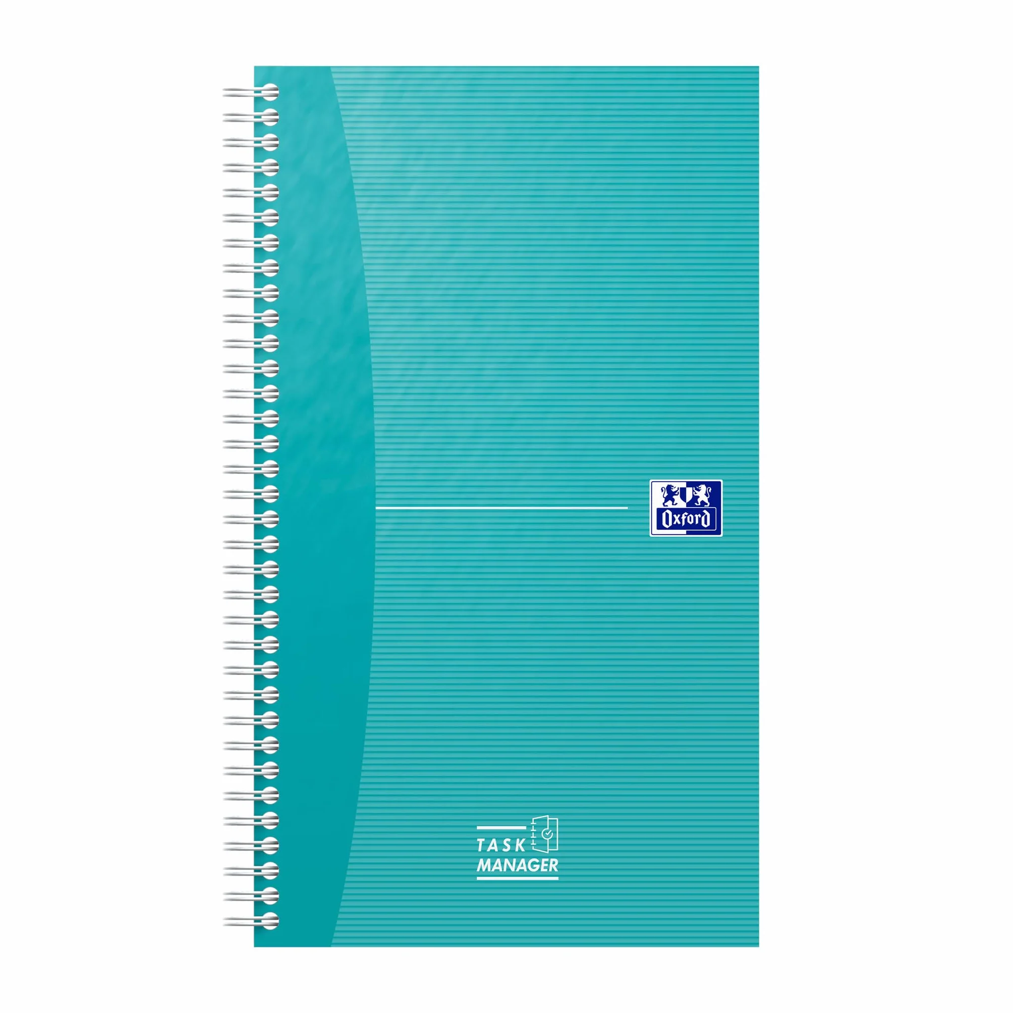 OXFORD Cahier Task Manager Office Essentials 14,1x24,6cm 230 Pages Reliure Intégrale Couverture Carte Aqua