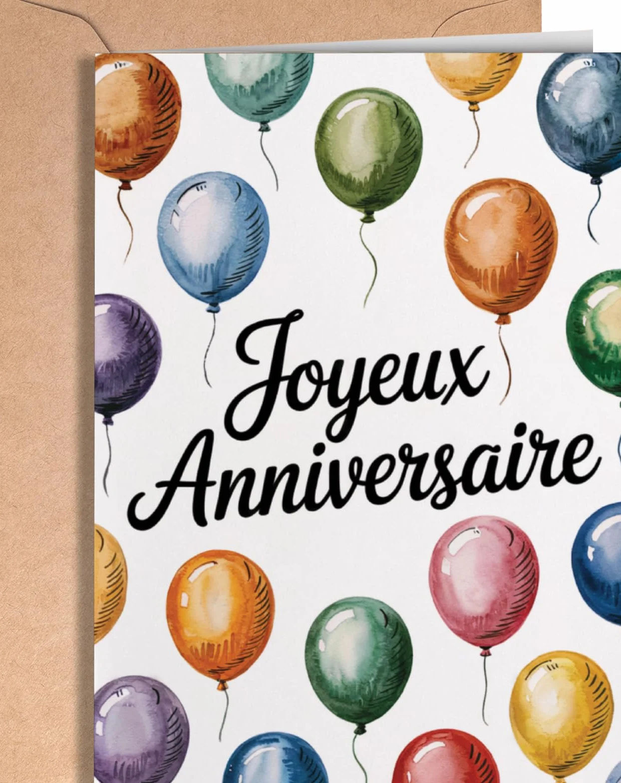 Carte d'Anniversaire pour Homme ou Femme 20-80 Ans Cadeau Décoration