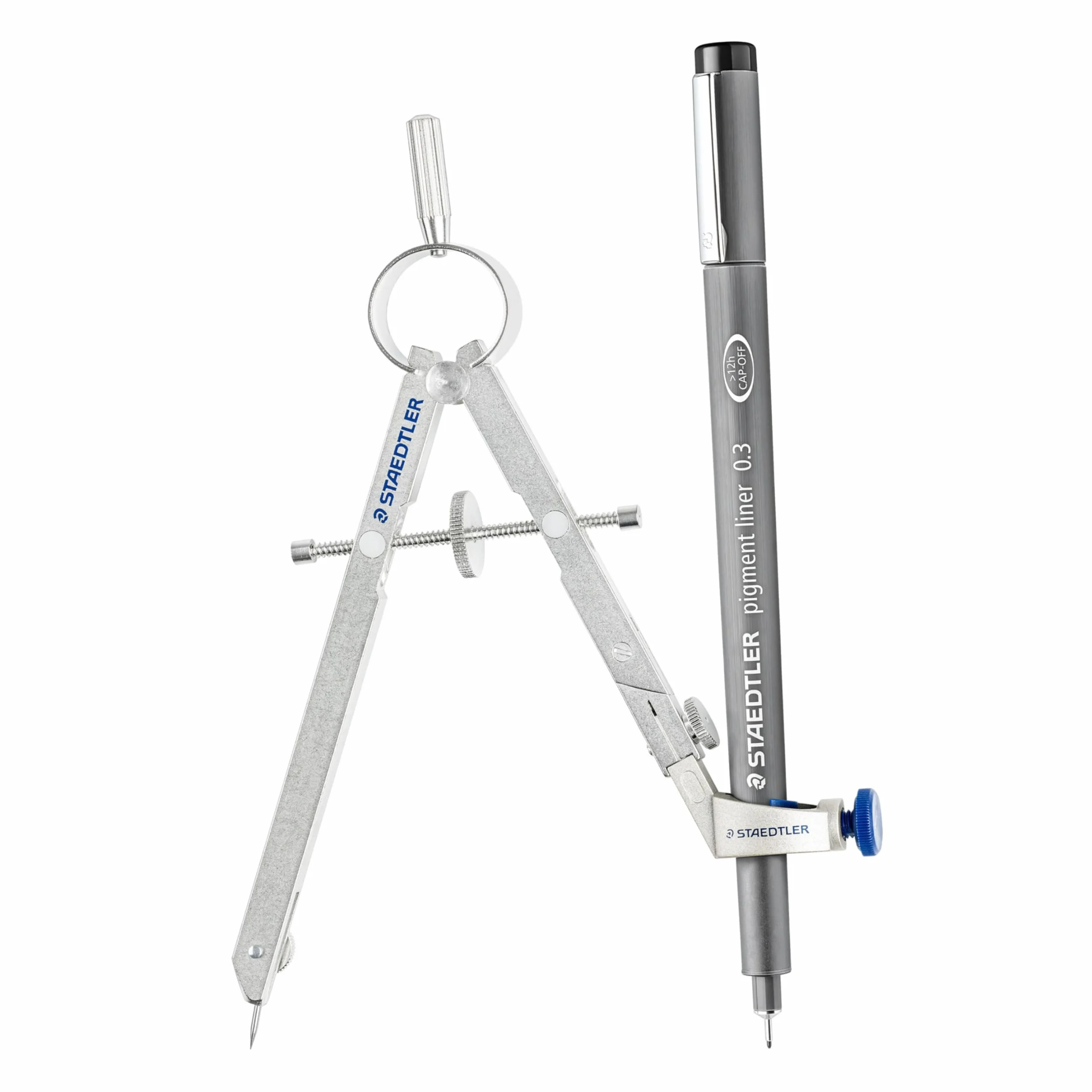 Staedtler 551 02 Compas de précision Mars Comfort avec rallonge Argenté