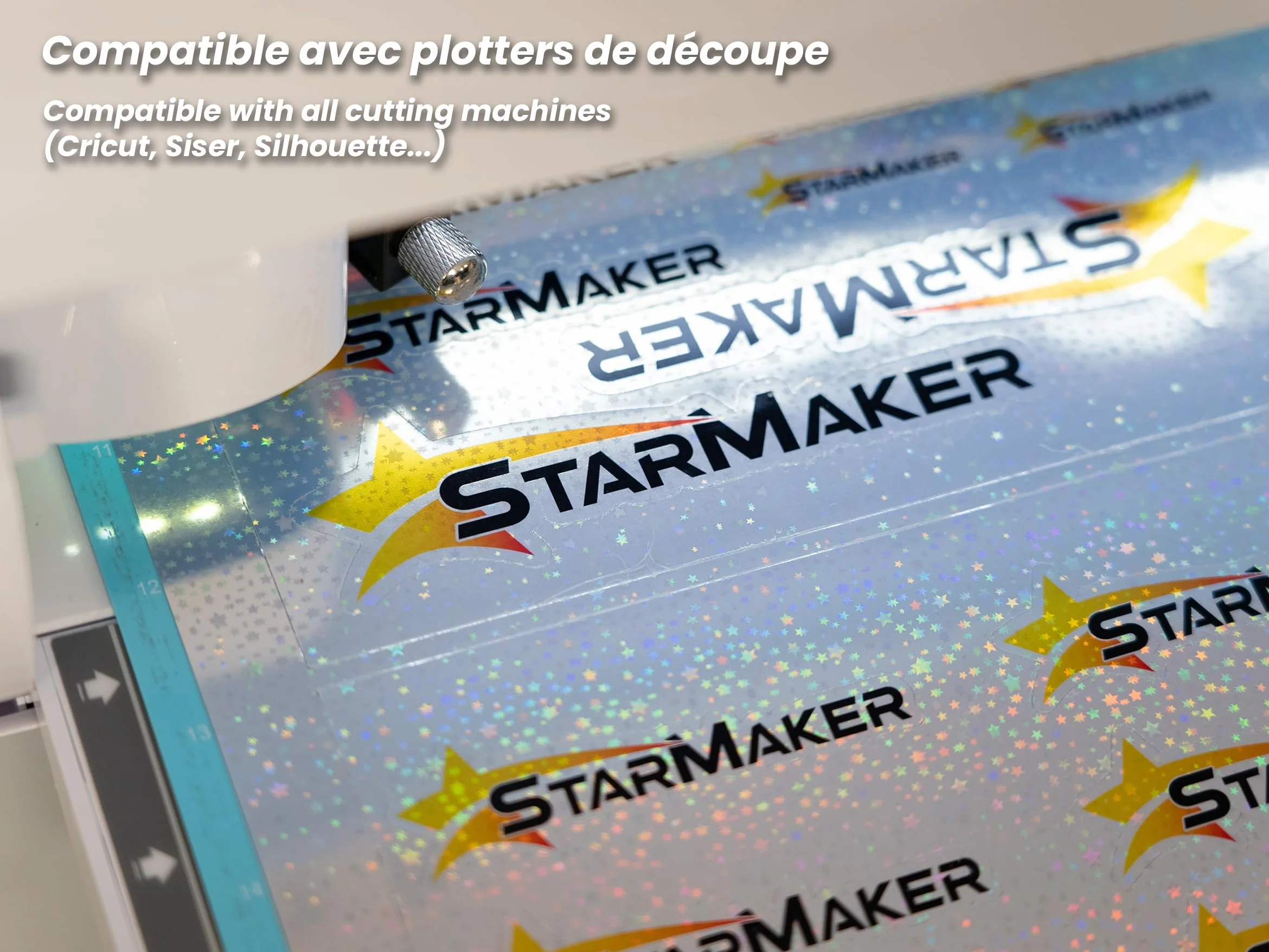 Papier adhésif vinyle holographique A4 10 feuilles, autocollant étanche pour imprimante jet d'encre et plotter