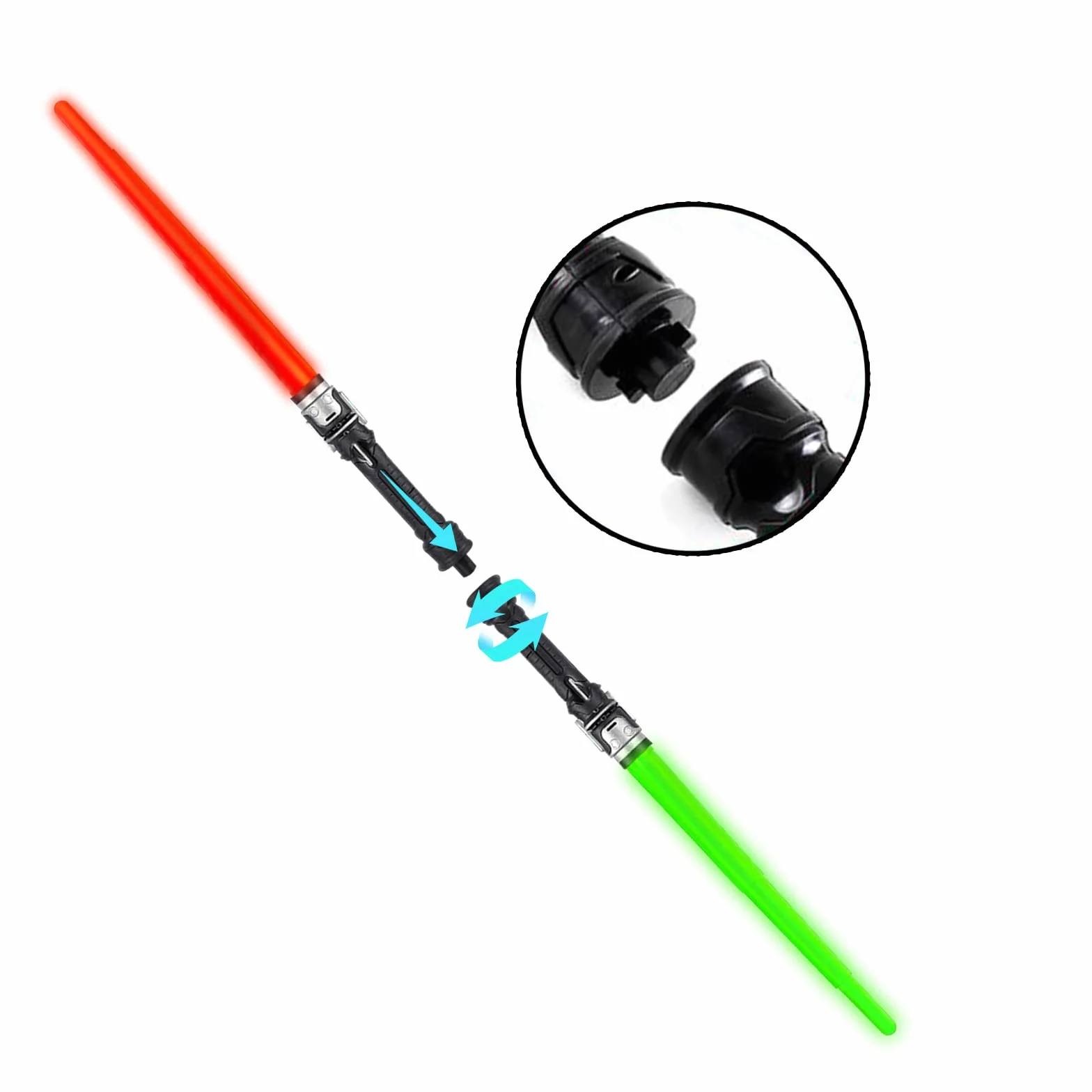 Sabres laser pour enfants Star Wars - Lot de 2 - Duel - 7 couleurs - Effets sonores - Jouet cosplay